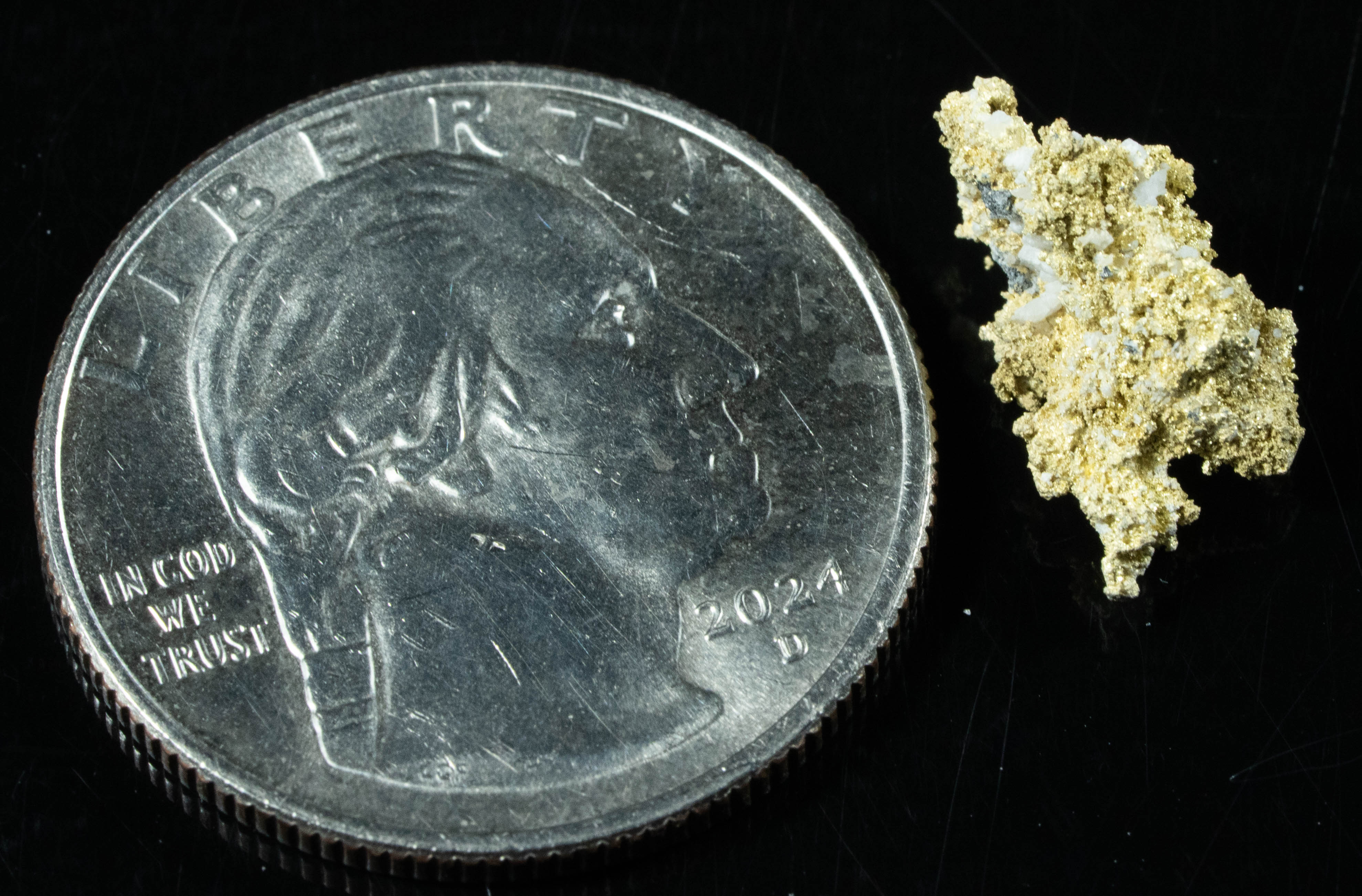 #OM-150 Crystalline Gold Nugget Specimen 1.11 Grams Oriental Mine Sierra County California Rare