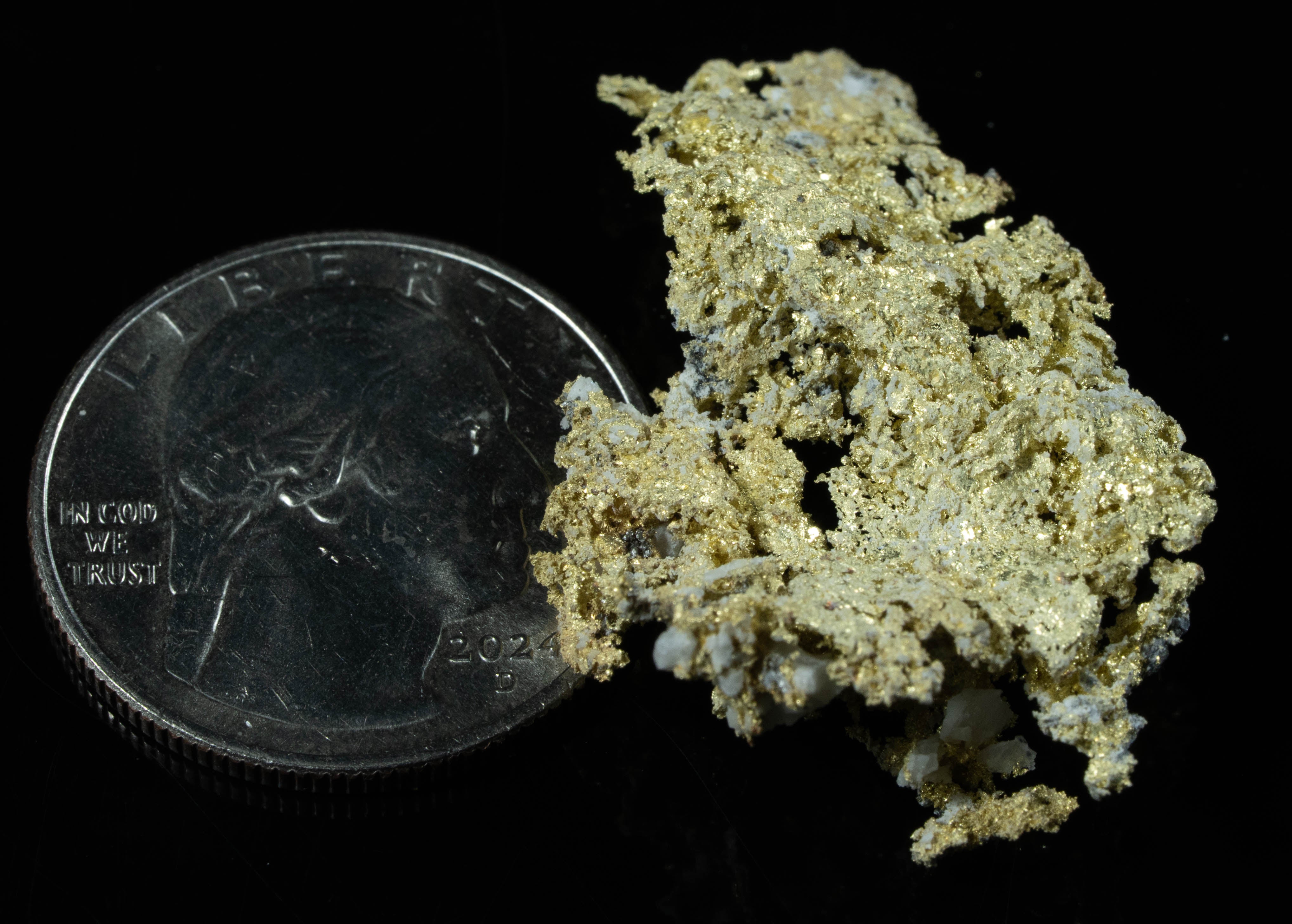 #OM-176 Crystalline Gold Nugget Specimen 7.08 Grams Oriental Mine Sierra County California Rare