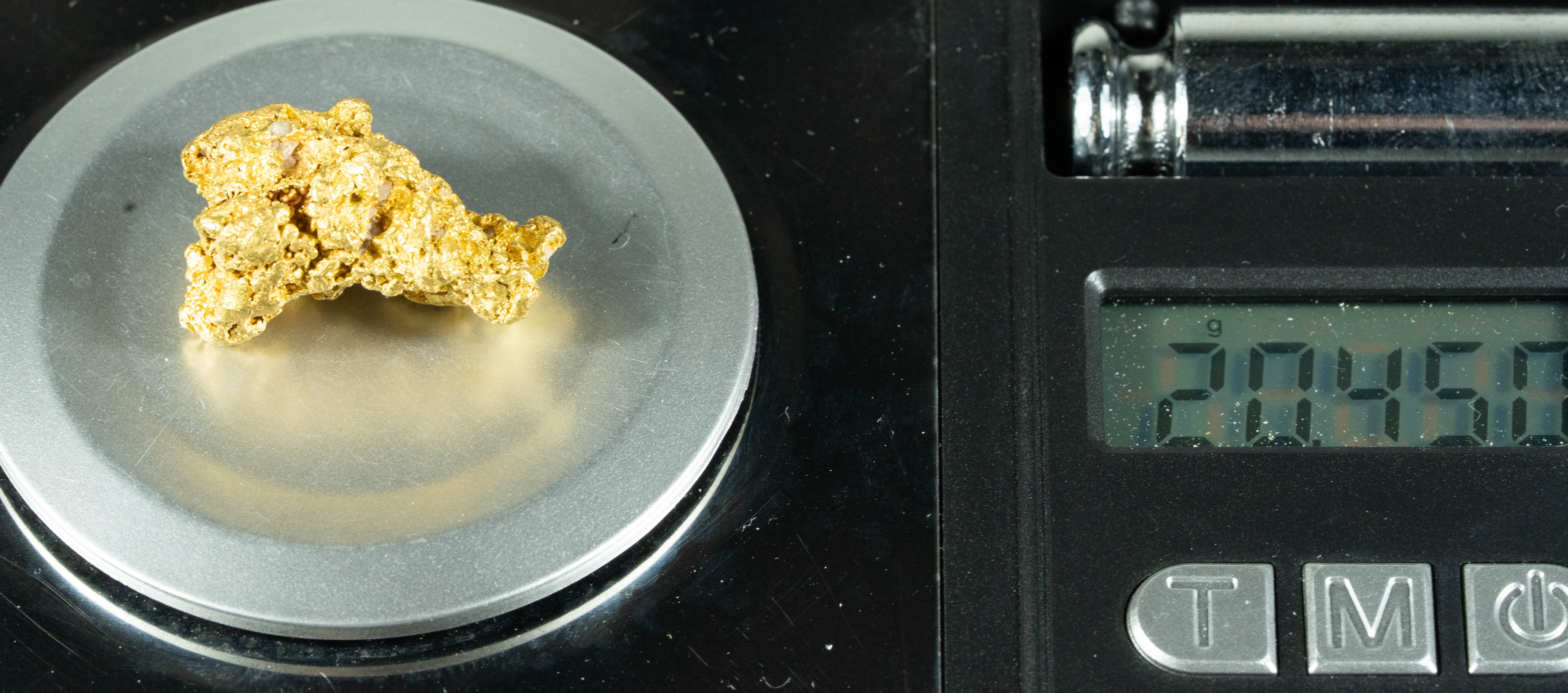 #1206 Natural Gold Nugget Australian 20.45 Grams Genuine