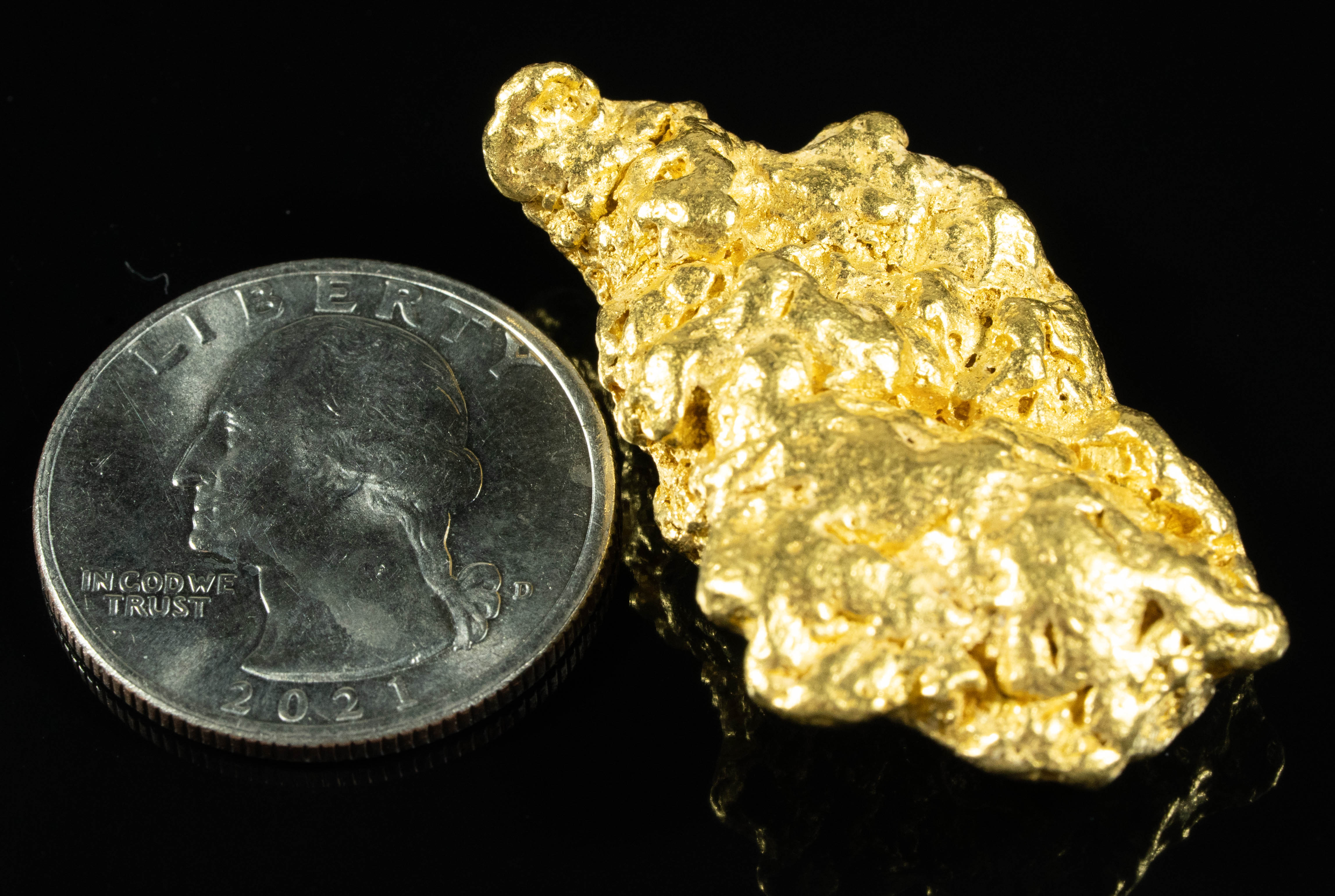 #1209 Natural Gold Nugget Australian 49.24 Grams Genuine