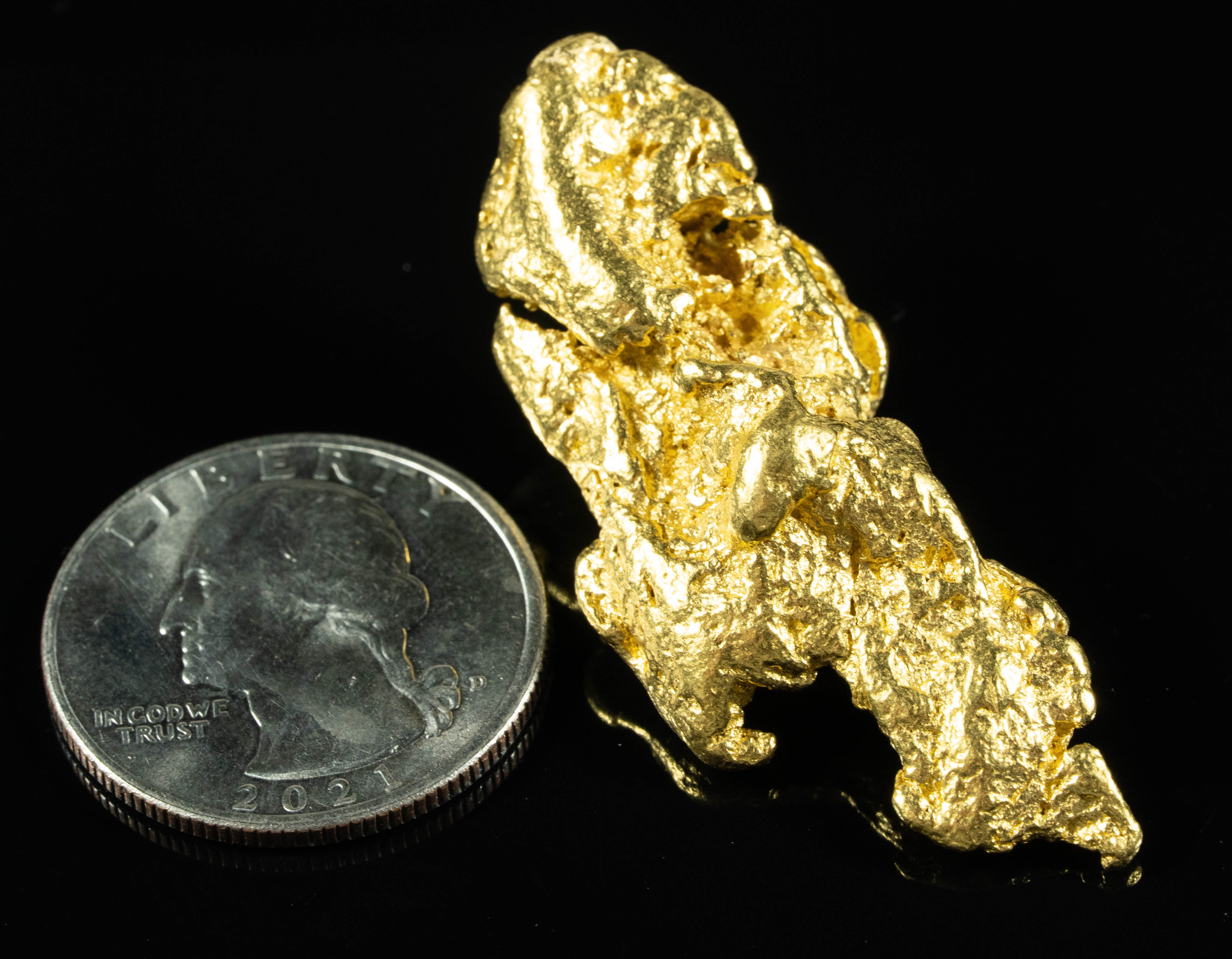 #1213 Natural Gold Nugget Australian 39.45 Grams Genuine