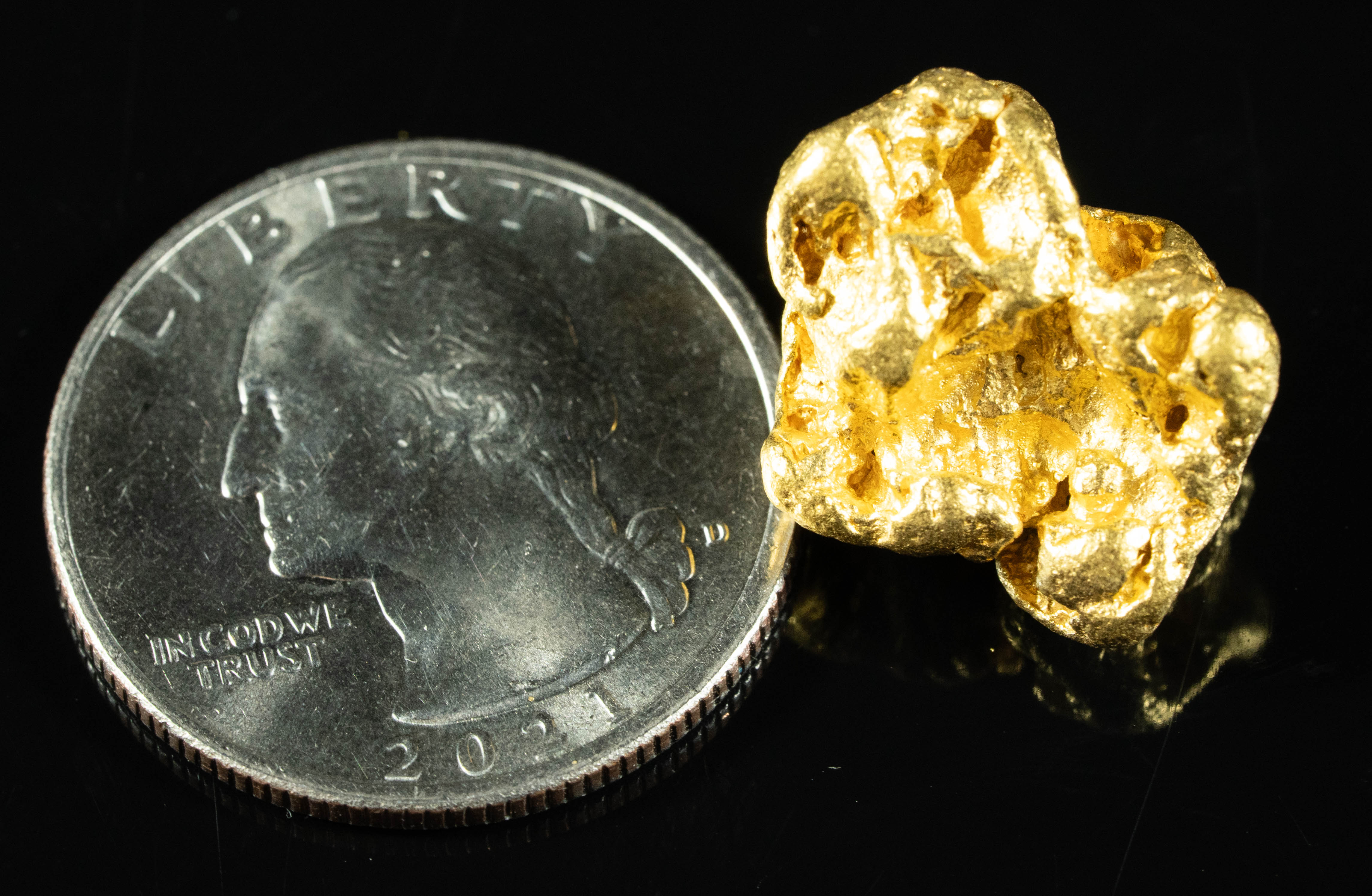 #1090 Natural Gold Nugget Australian 13.36 Grams Genuine