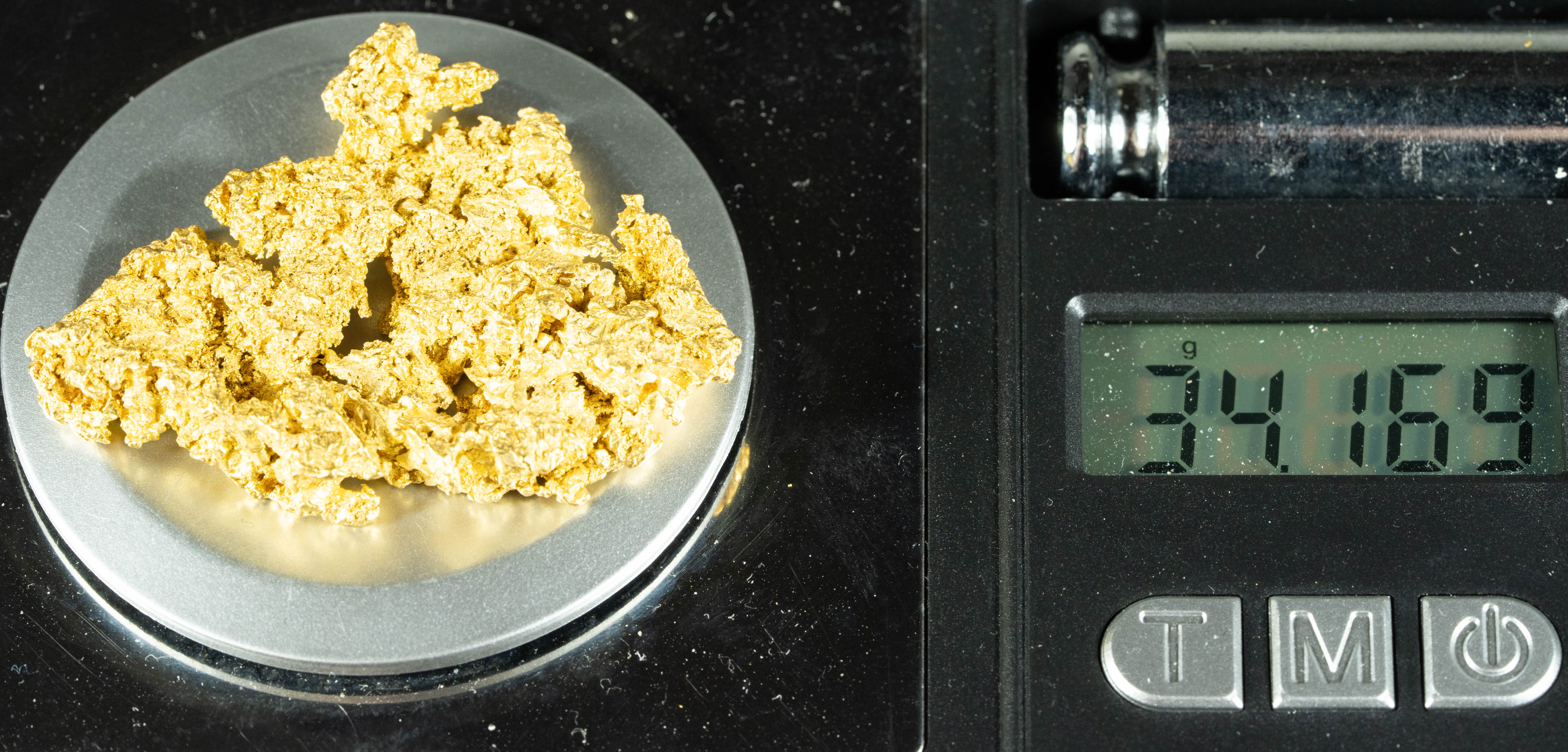 #1213 Natural Gold Nugget Australian 34.16 Grams Genuine