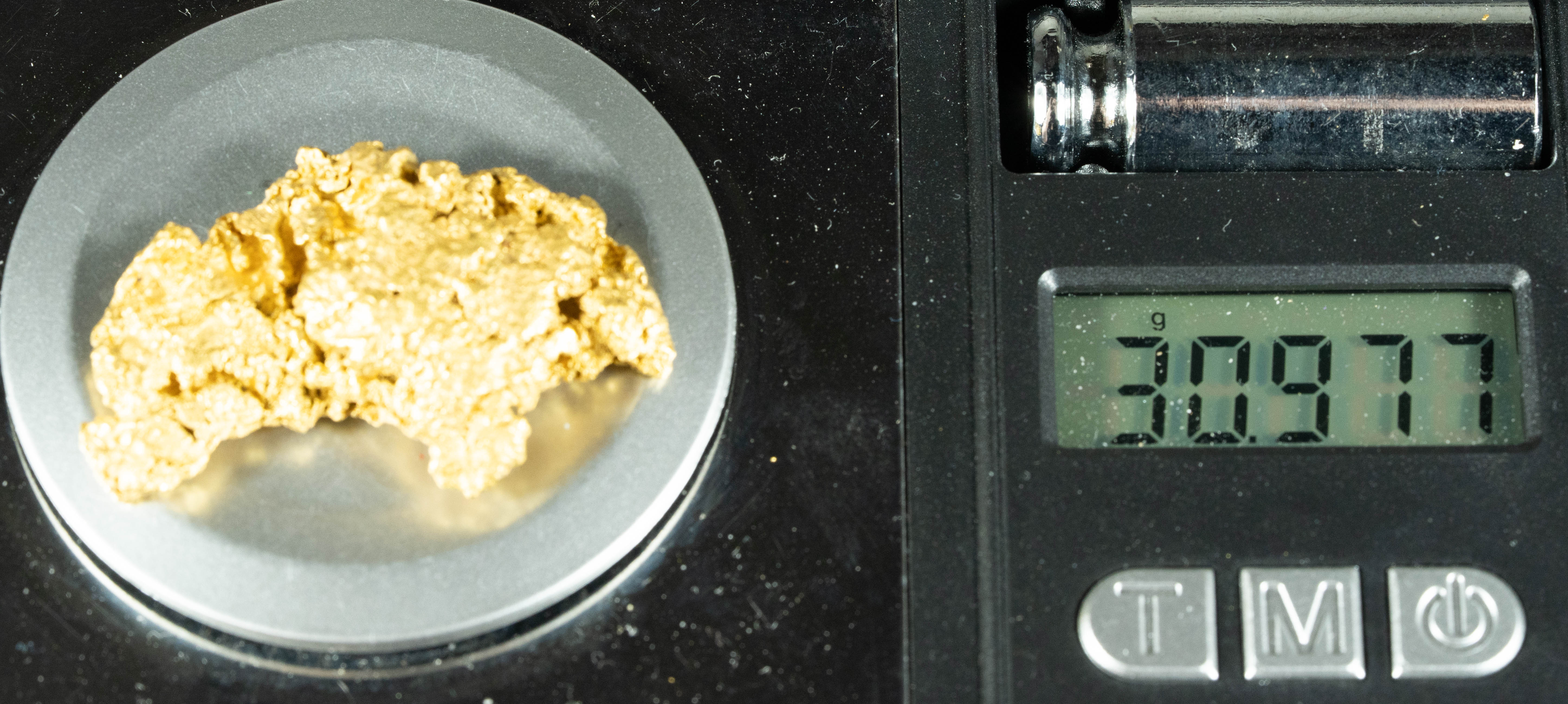 #1222 Natural Gold Nugget Australian 30.97 Grams Genuine