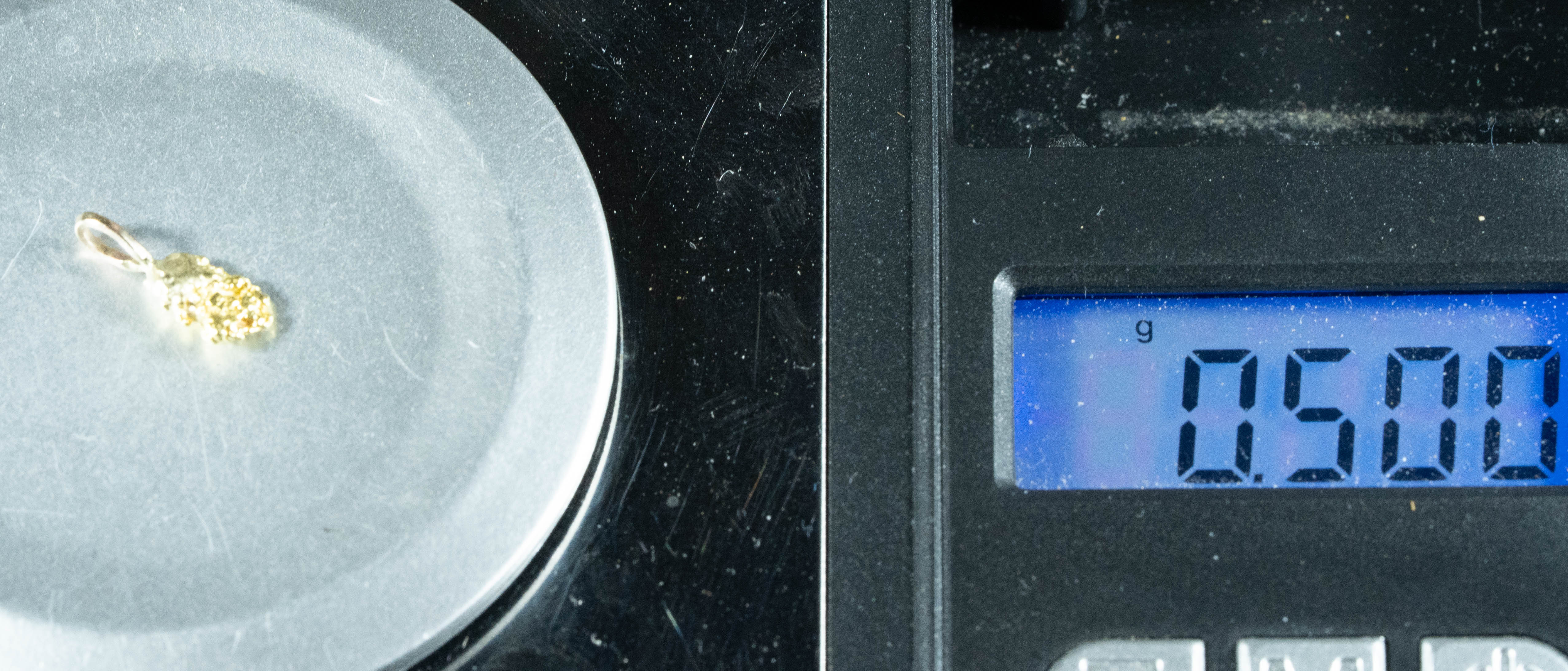 #561 Alaskan-Yukon BC Natural Gold Nugget Pendant .50 Grams Authentic