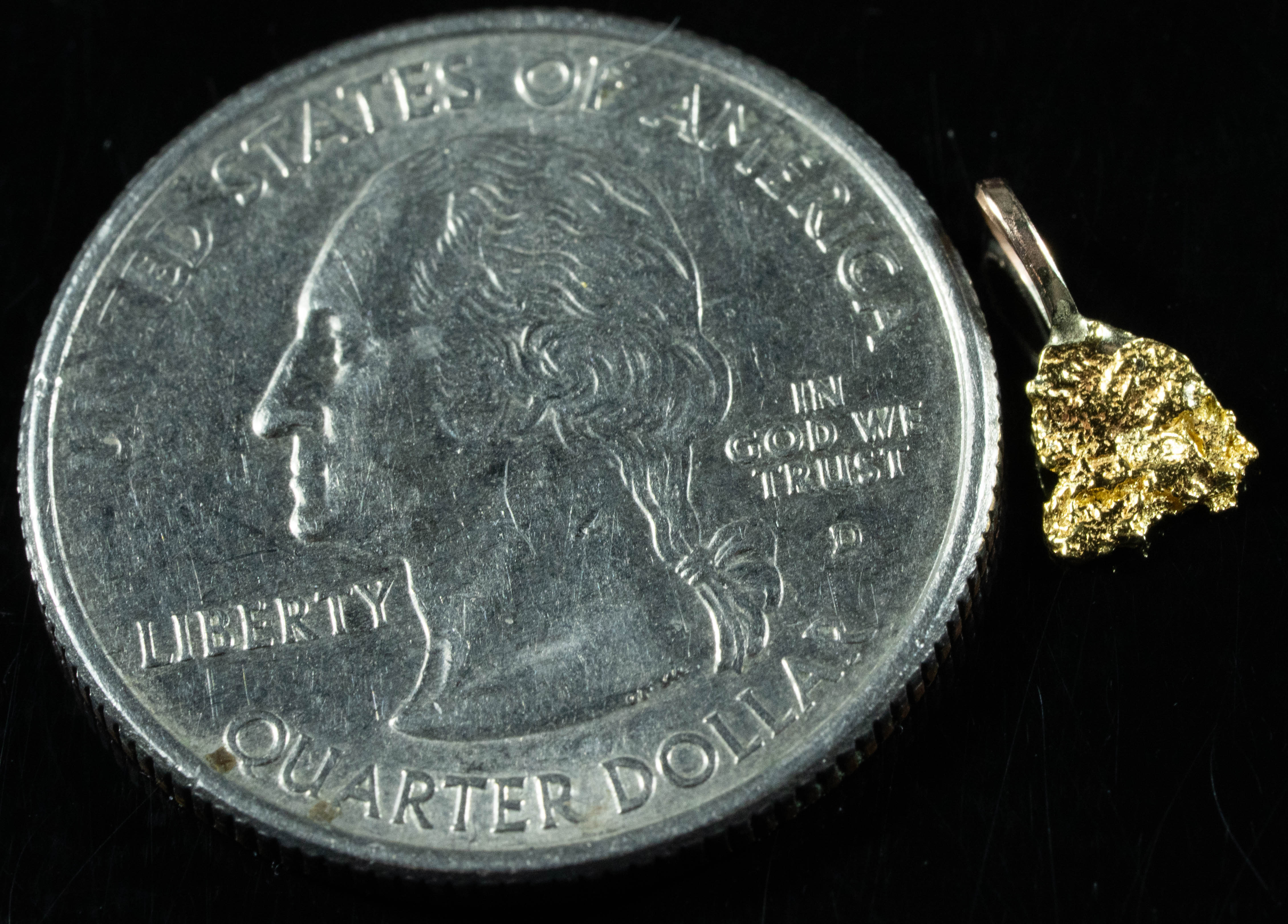 #570 Alaskan-Yukon BC Natural Gold Nugget Pendant .22 Grams Authentic