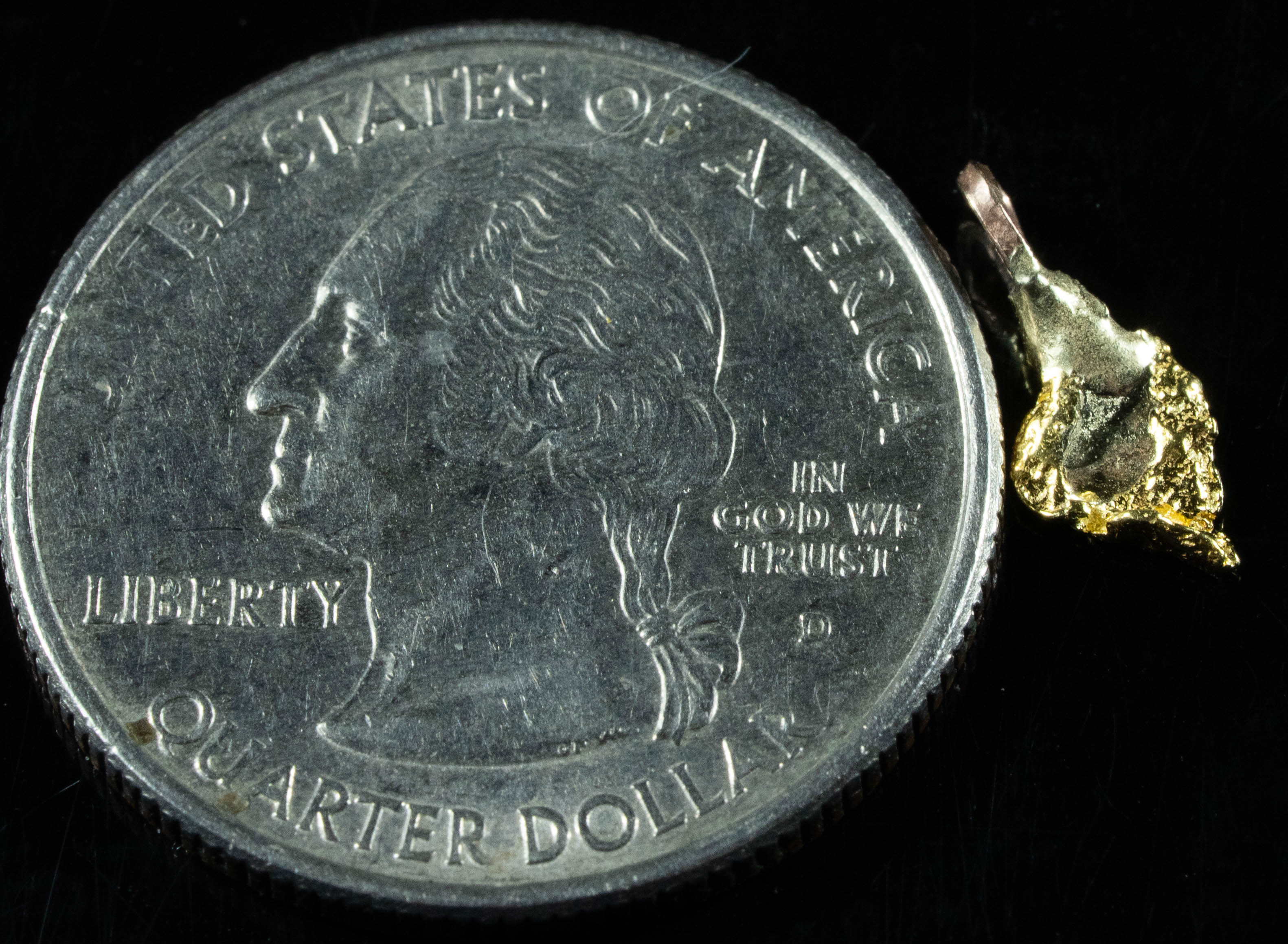 #572 Alaskan-Yukon BC Natural Gold Nugget Pendant .30 Grams Authentic