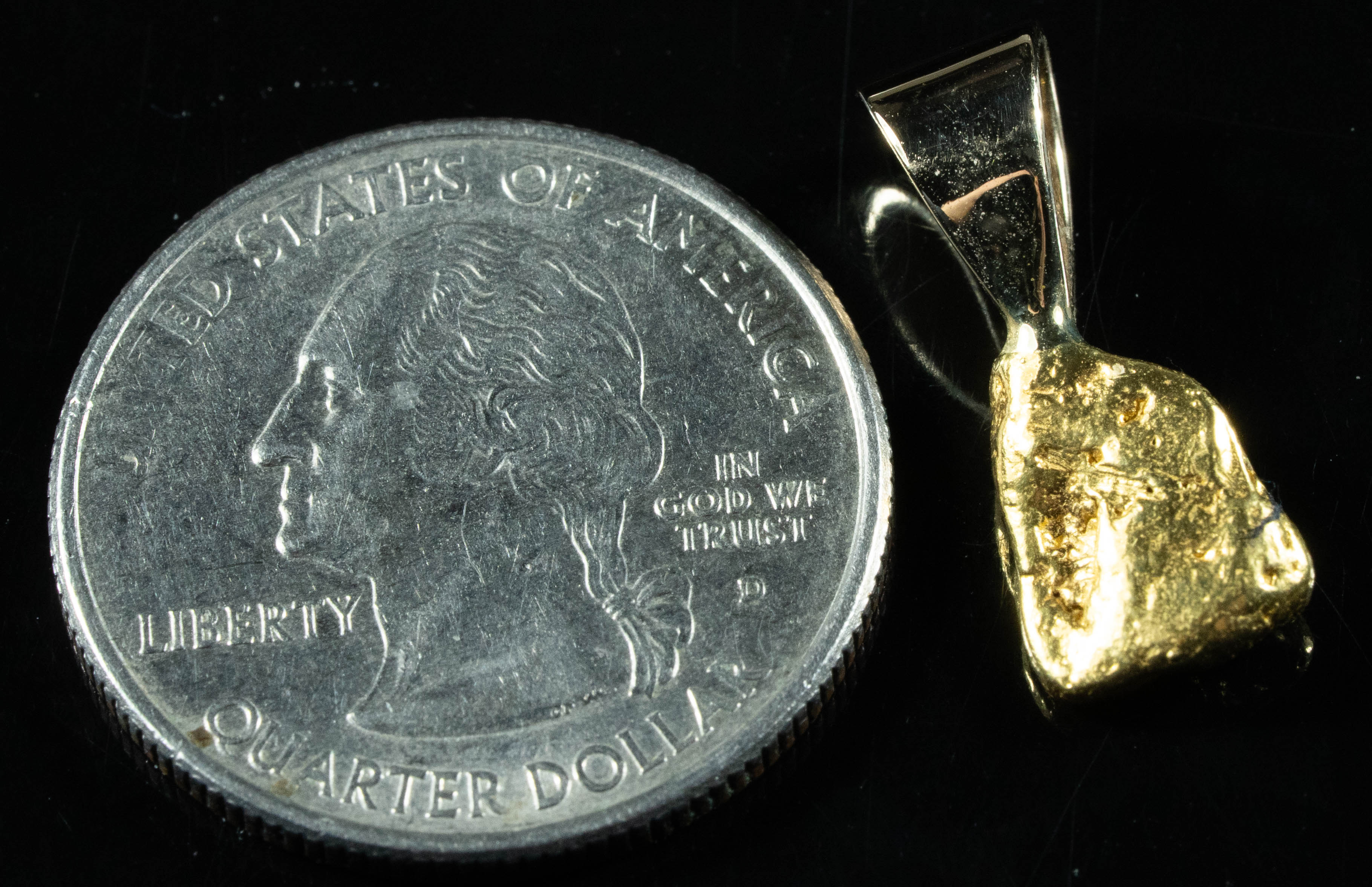 #578 Alaskan-Yukon BC Natural Gold Nugget Pendant 2.99 Grams Authentic