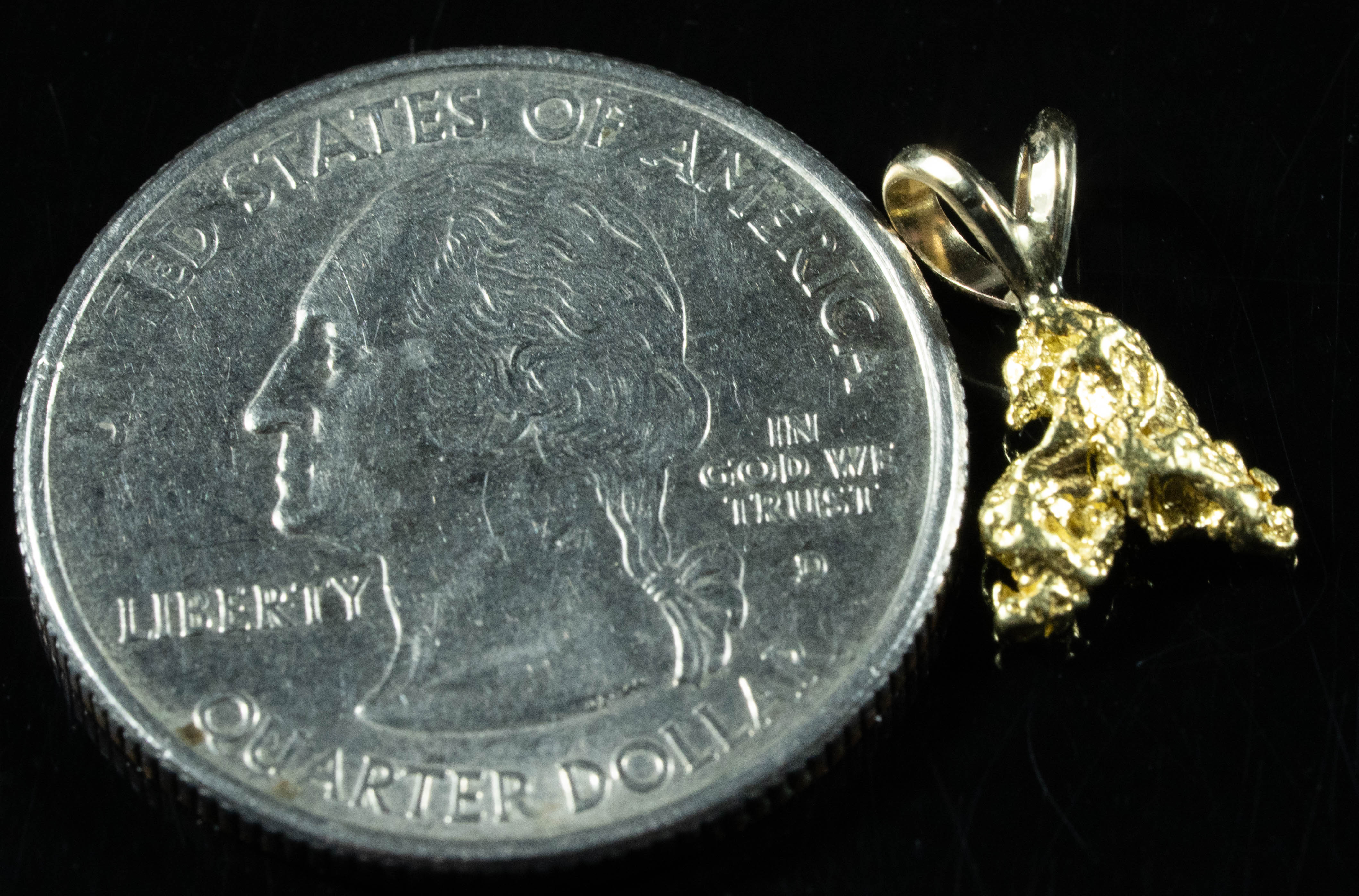 #590 Alaskan-Yukon BC Natural Gold Nugget Pendant .87 Grams Authentic