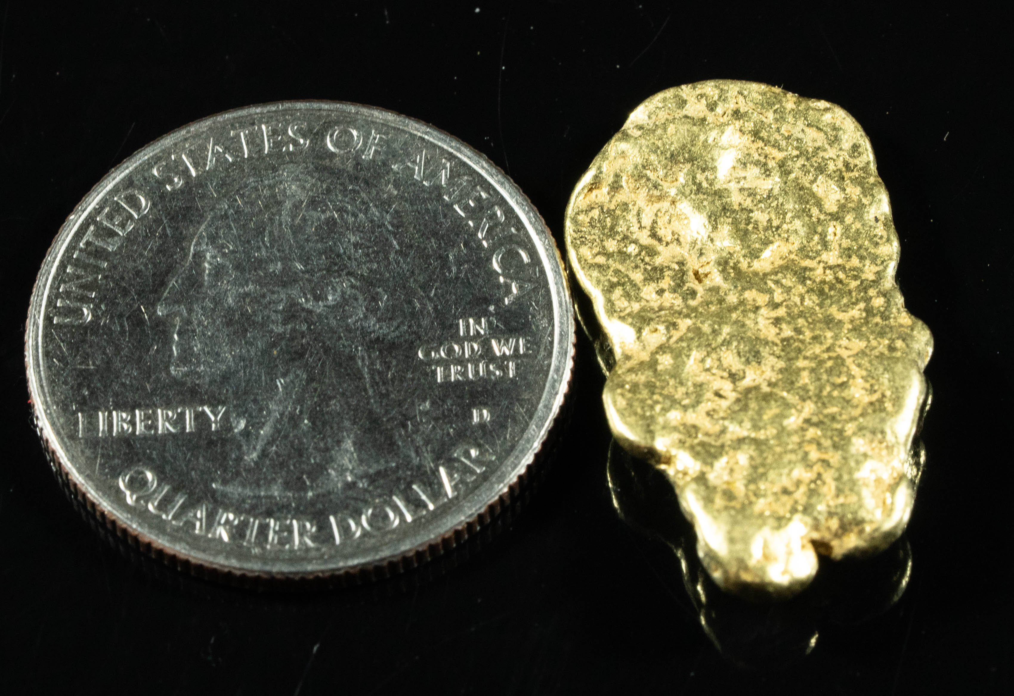 #530 Alaskan BC Natural Gold Nugget 9.55 Grams Genuine