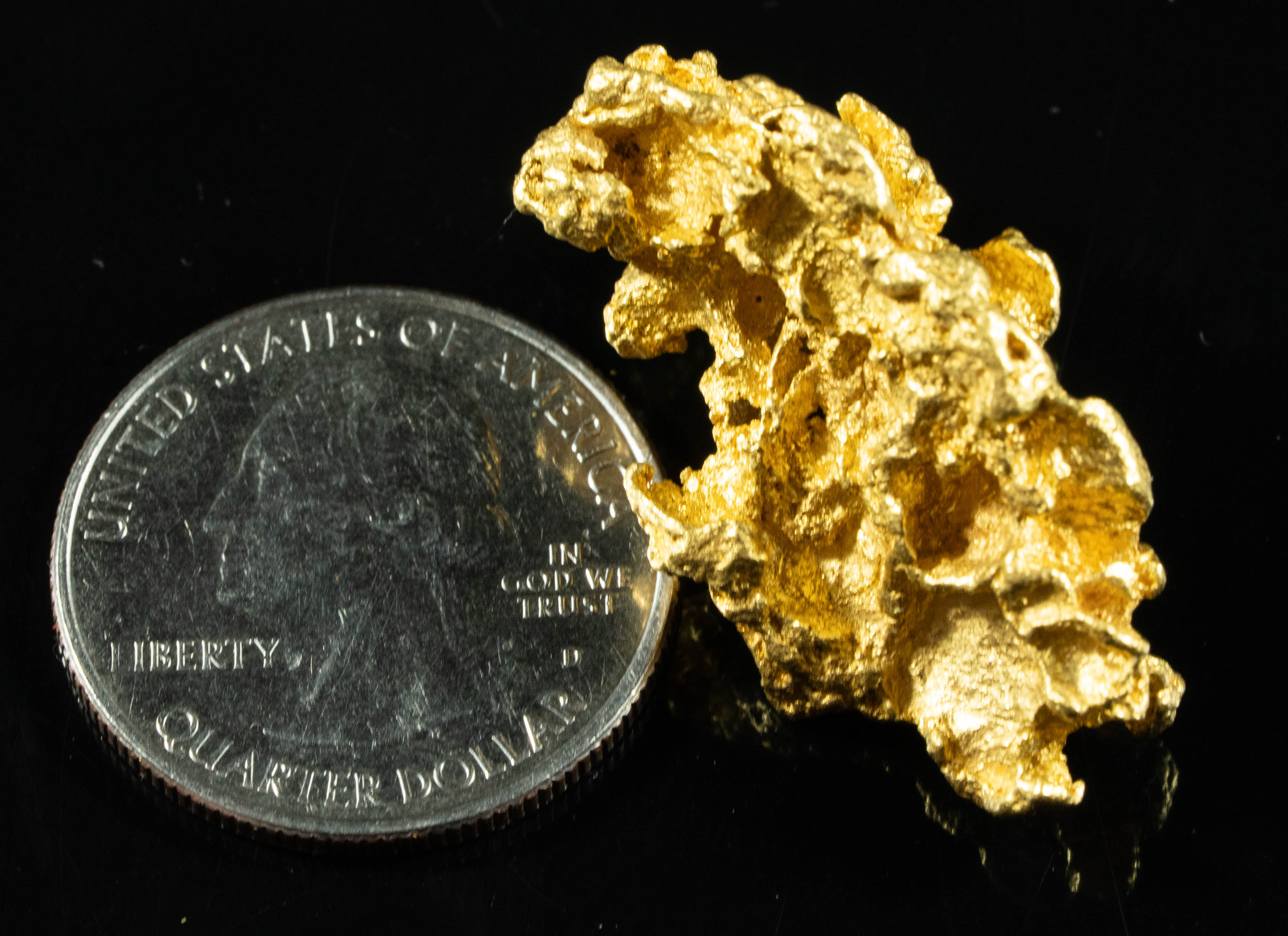 #1229 Natural Gold Nugget Australian 24.48 Grams Genuine