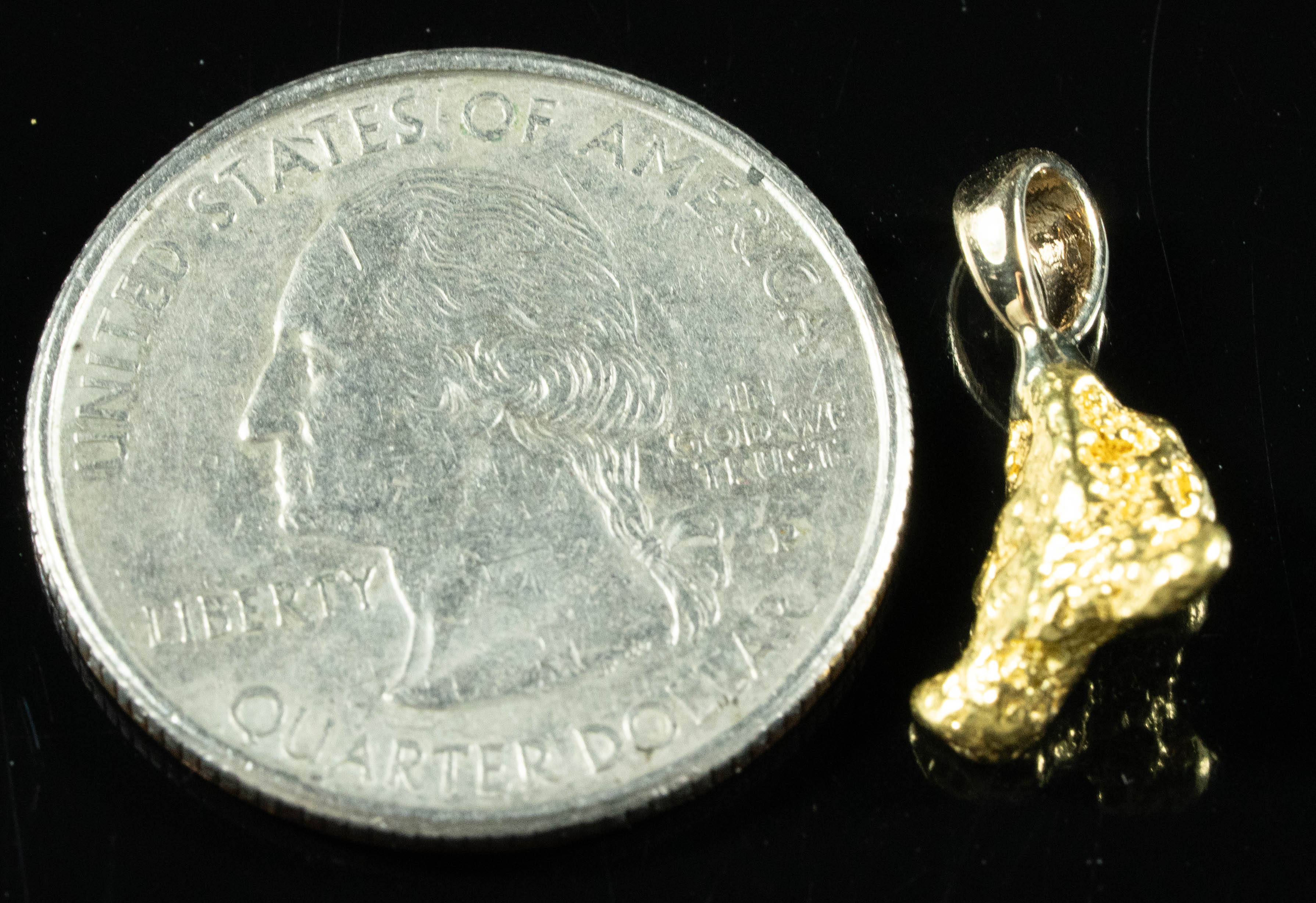 #603 Alaskan-Yukon BC Natural Gold Nugget  Pendant 2.55 Grams Authentic