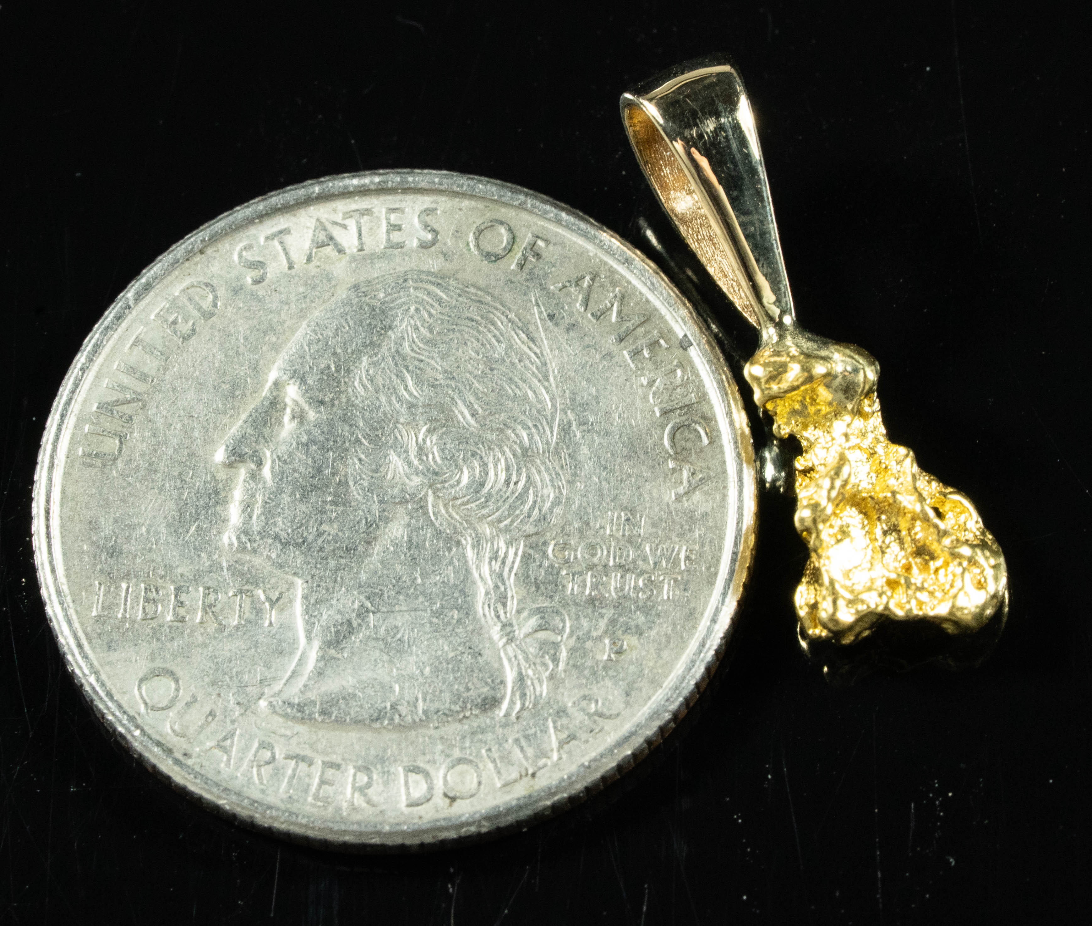 #606 Alaskan-Yukon BC Natural Gold Nugget  Pendant 2.23 Grams Authentic