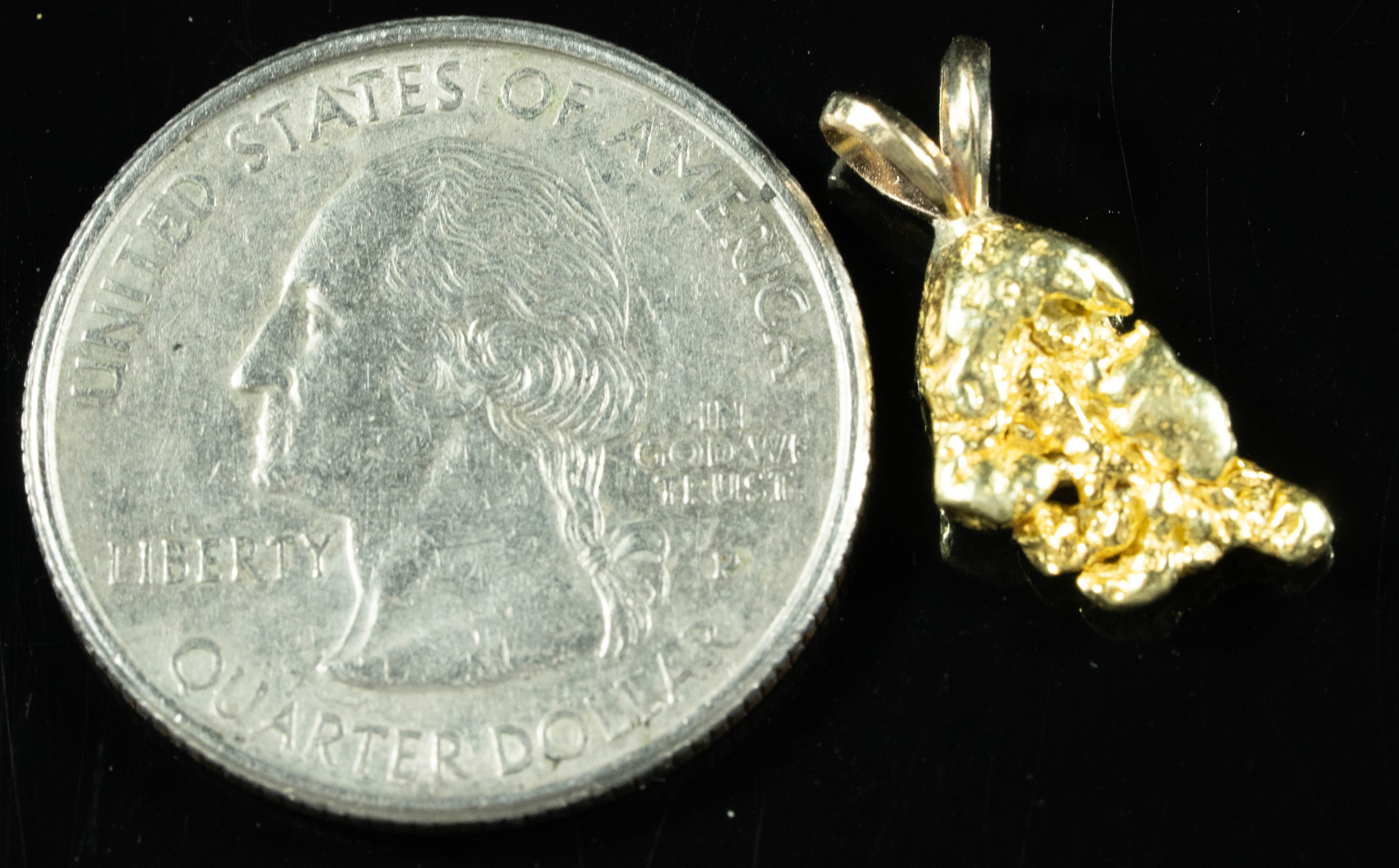 #607 Alaskan-Yukon BC Natural Gold Nugget  Pendant 2.33 Grams Authentic