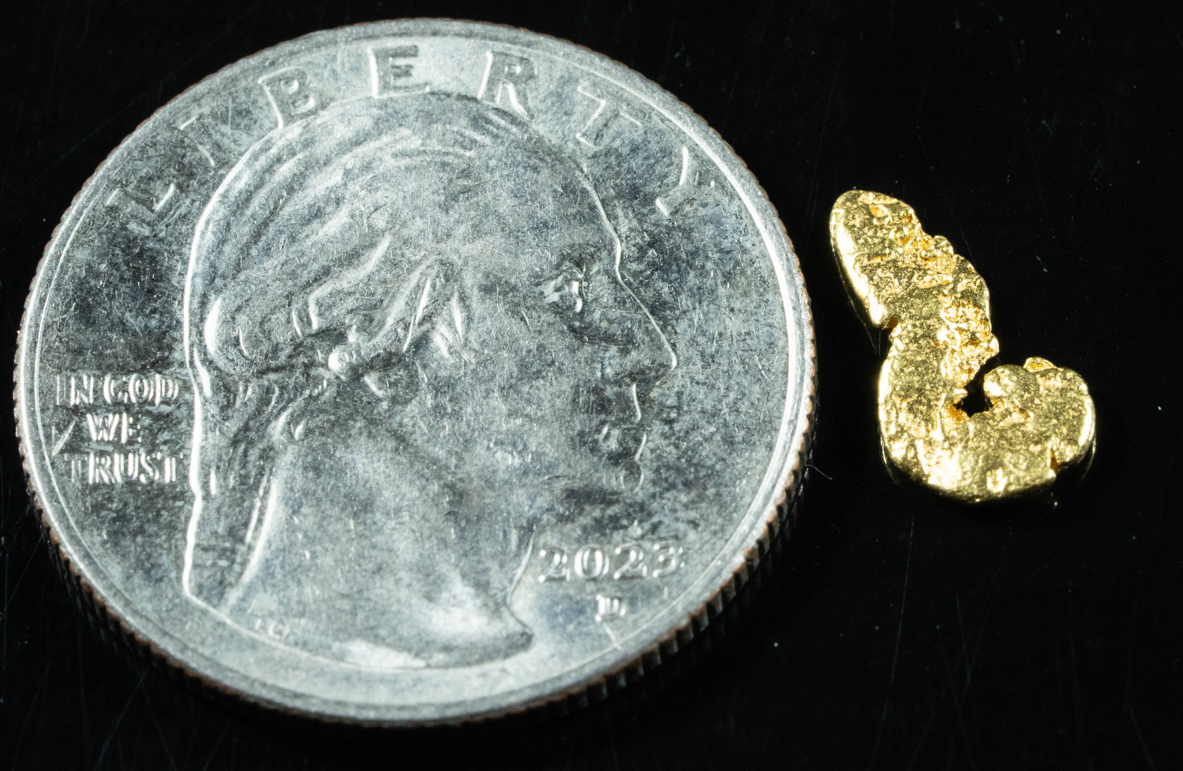 #45 Alaskan BC Natural Gold Nugget .46 Grams Genuine