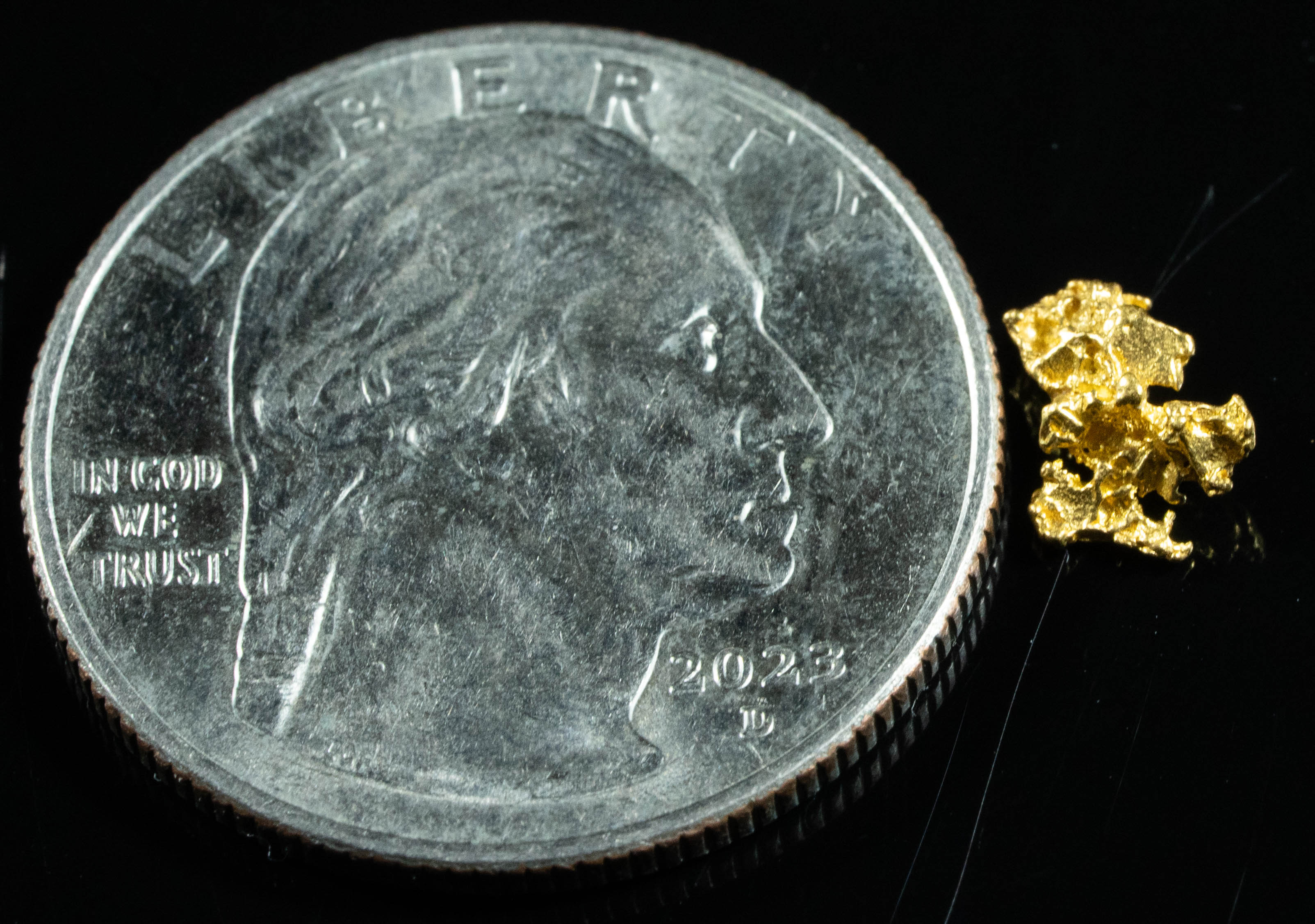 #740 Natural Gold Nugget Australian .42 Grams Genuine