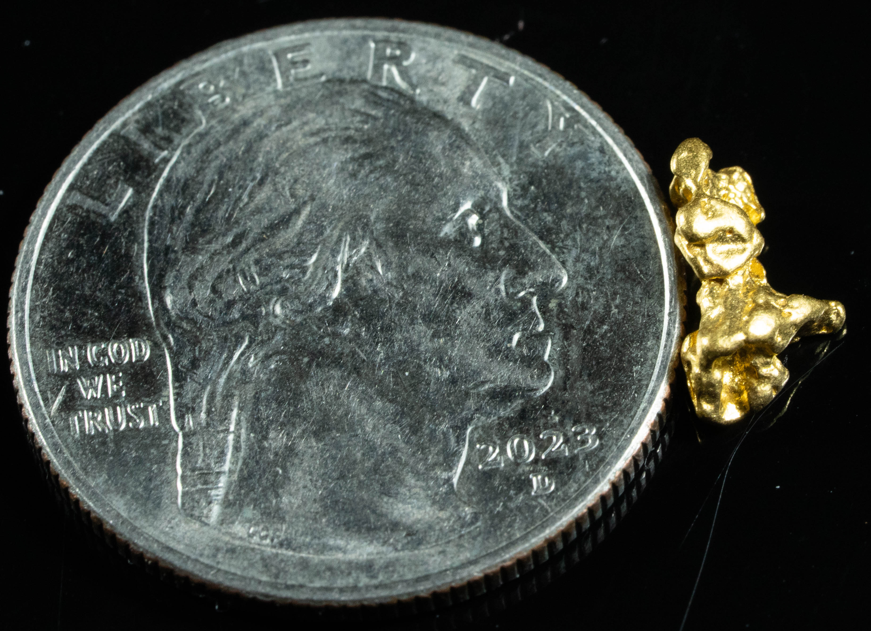 #746 Natural Gold Nugget Australian .88 Grams Genuine