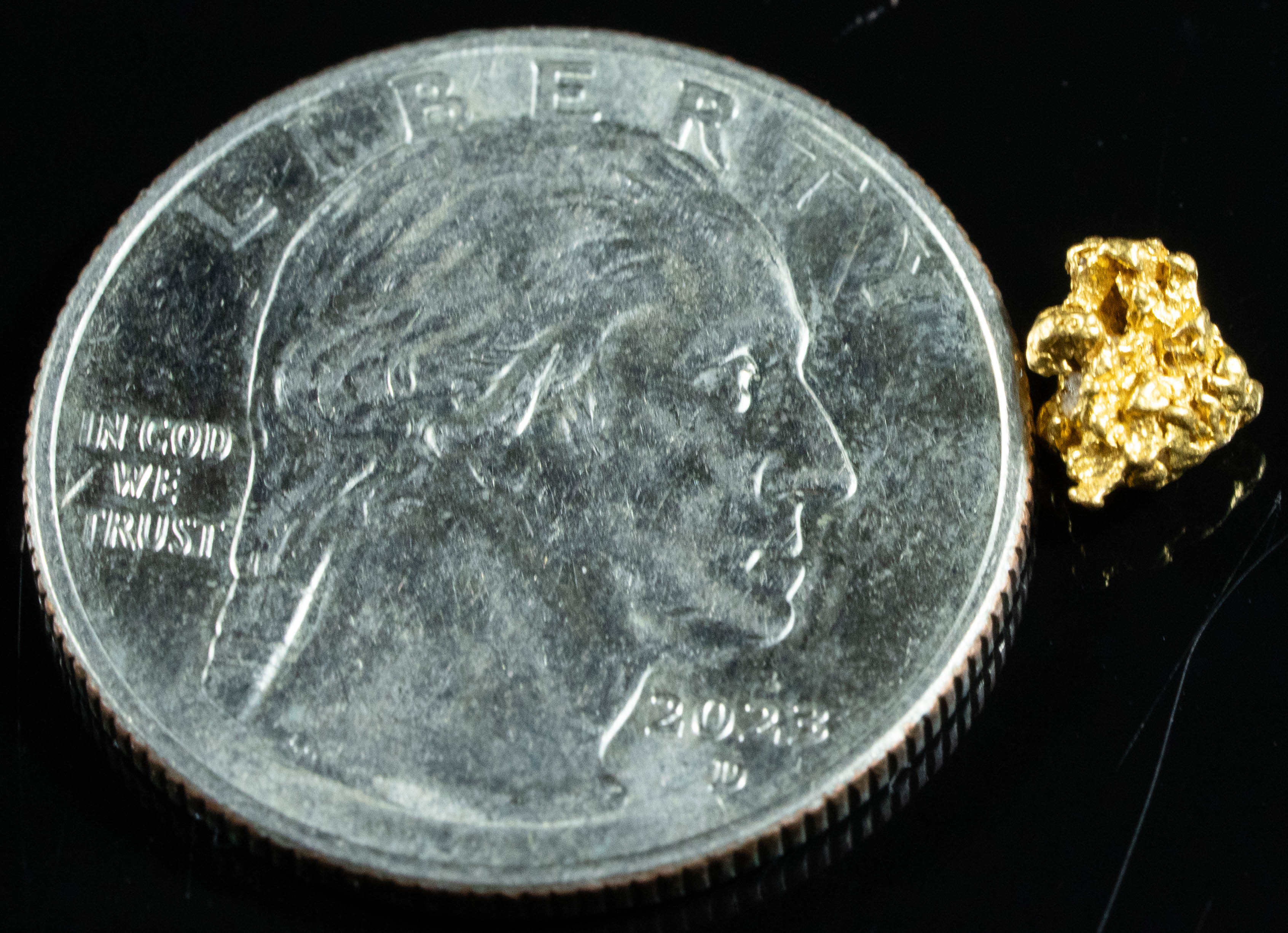 #750 Natural Gold Nugget Australian .56 Grams Genuine