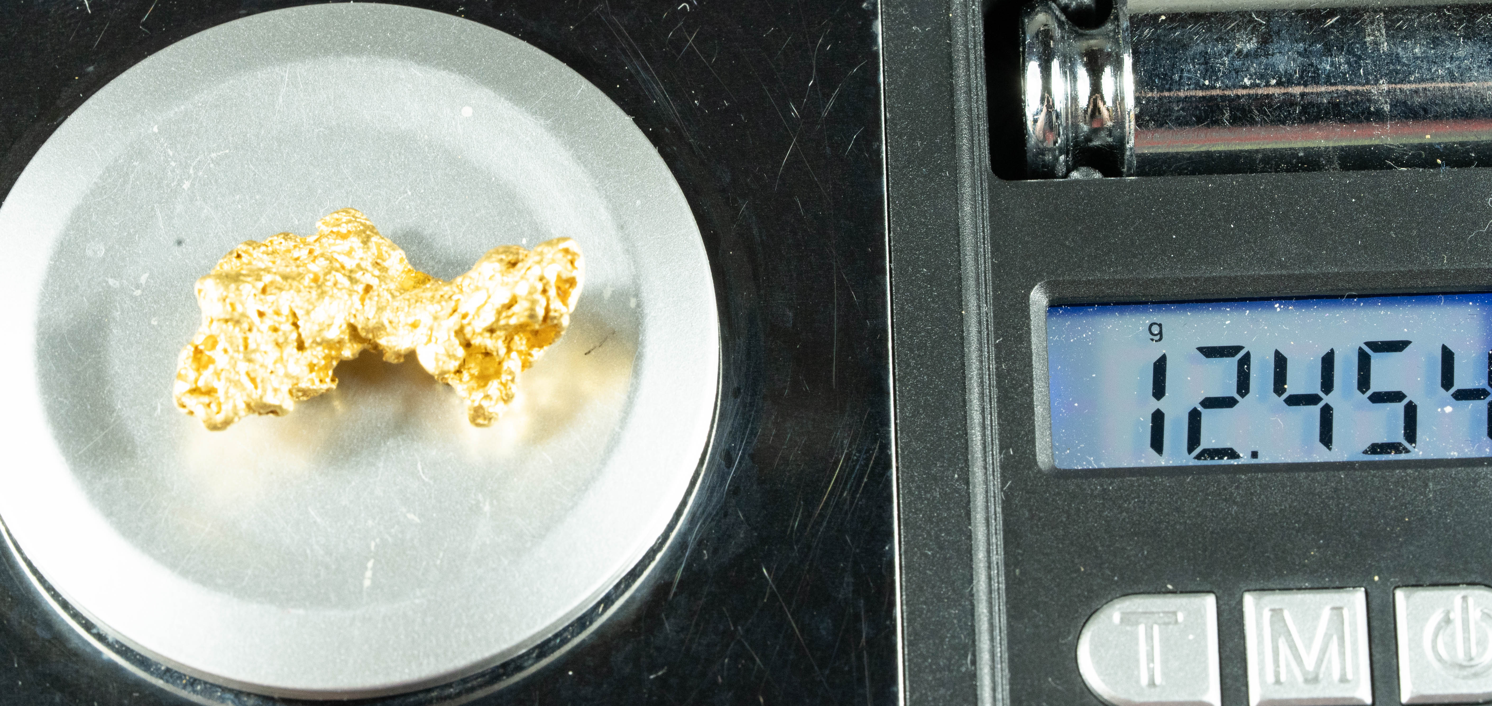 #1104 Natural Gold Nugget Australian 12.45 Grams Genuine