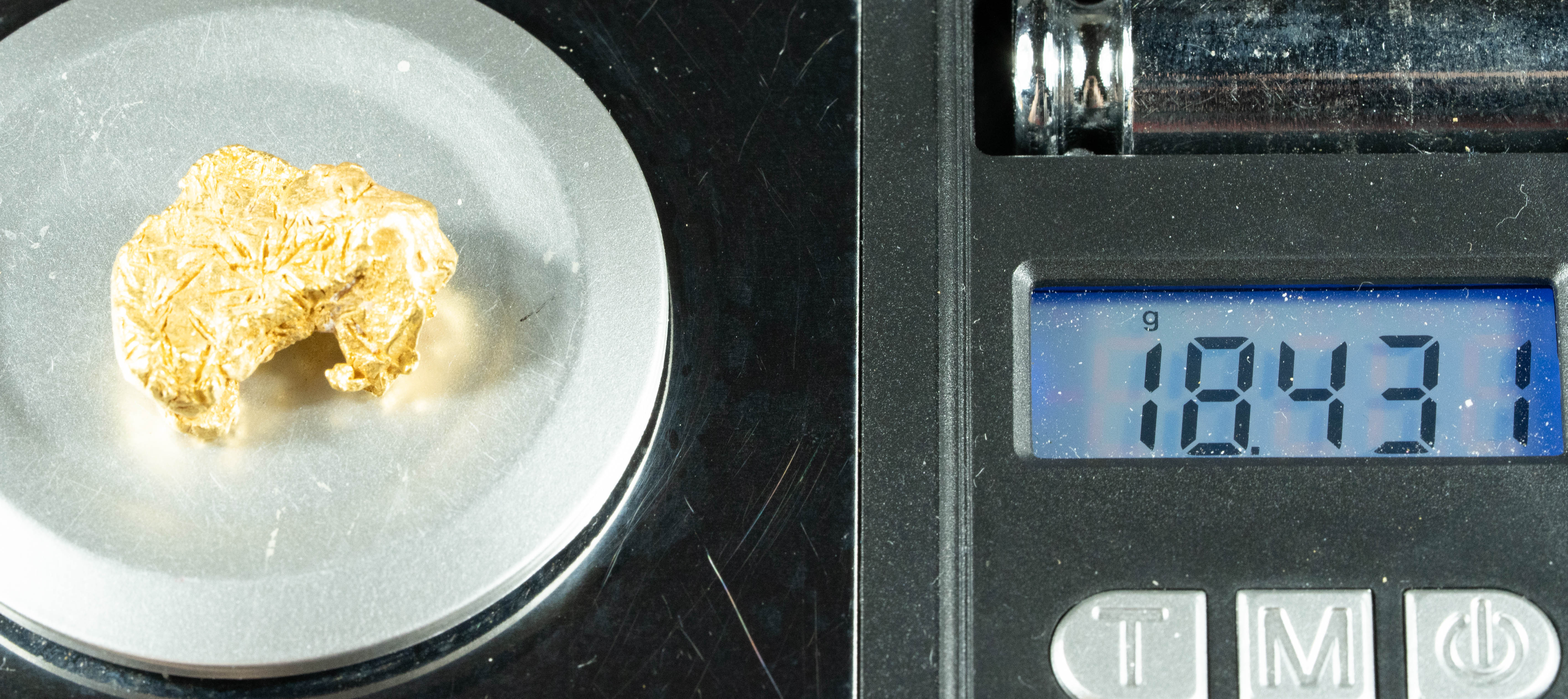 #1108 Natural Gold Nugget Australian 18.43 Grams Genuine