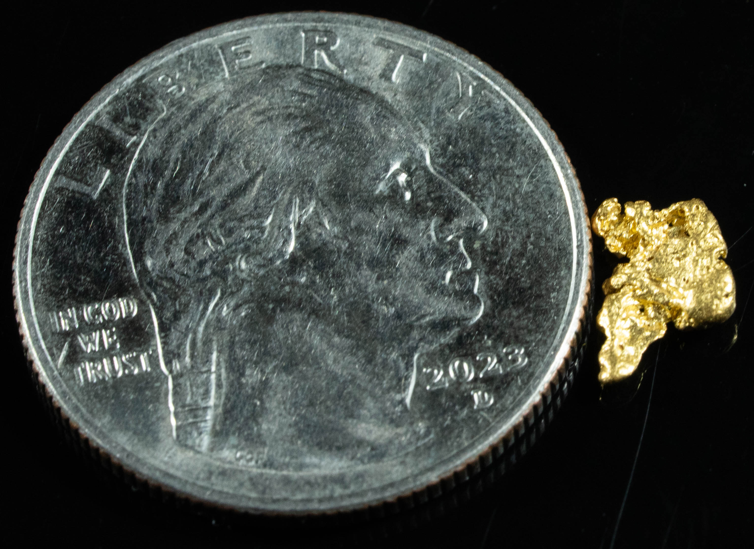 #794 Natural Gold Nugget Australian .42 Grams Genuine