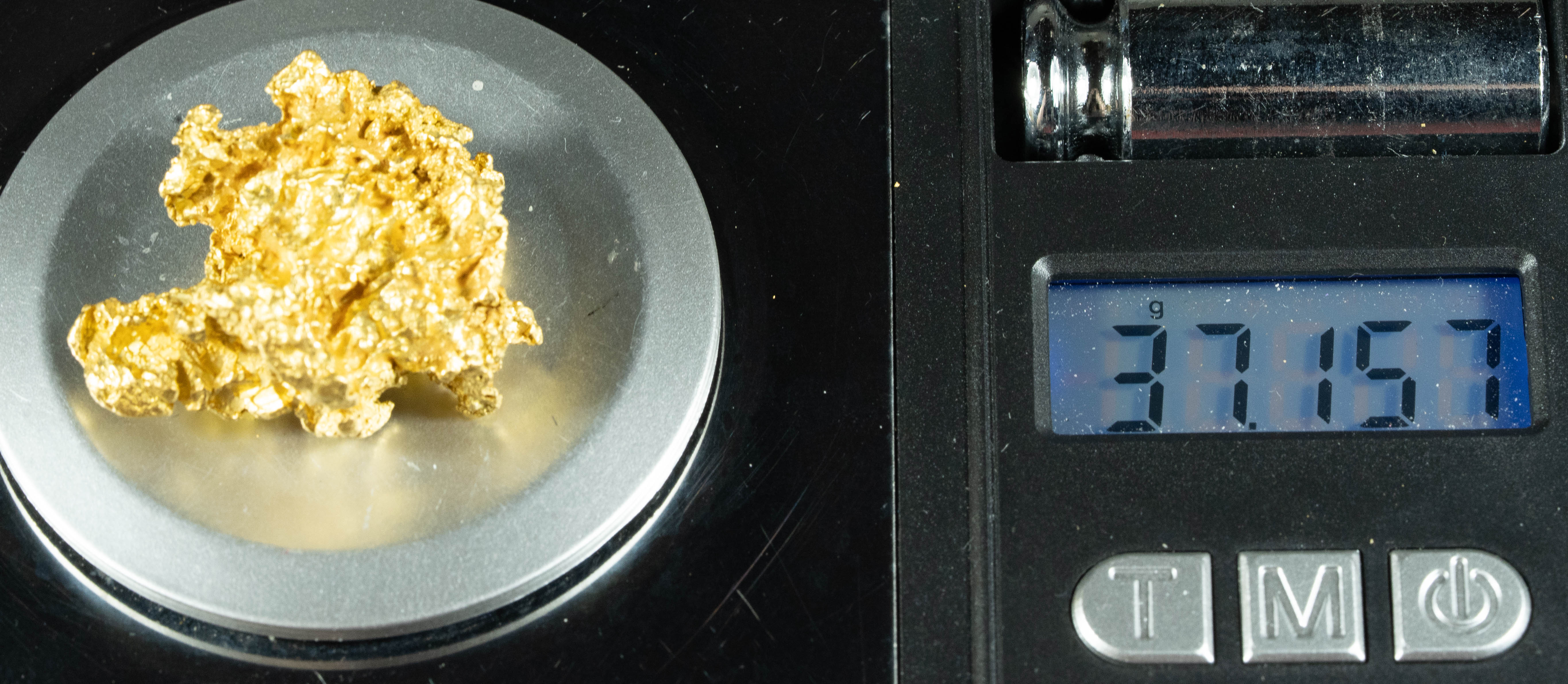 #1244 Natural Gold Nugget Australian 37.15 Grams Genuine