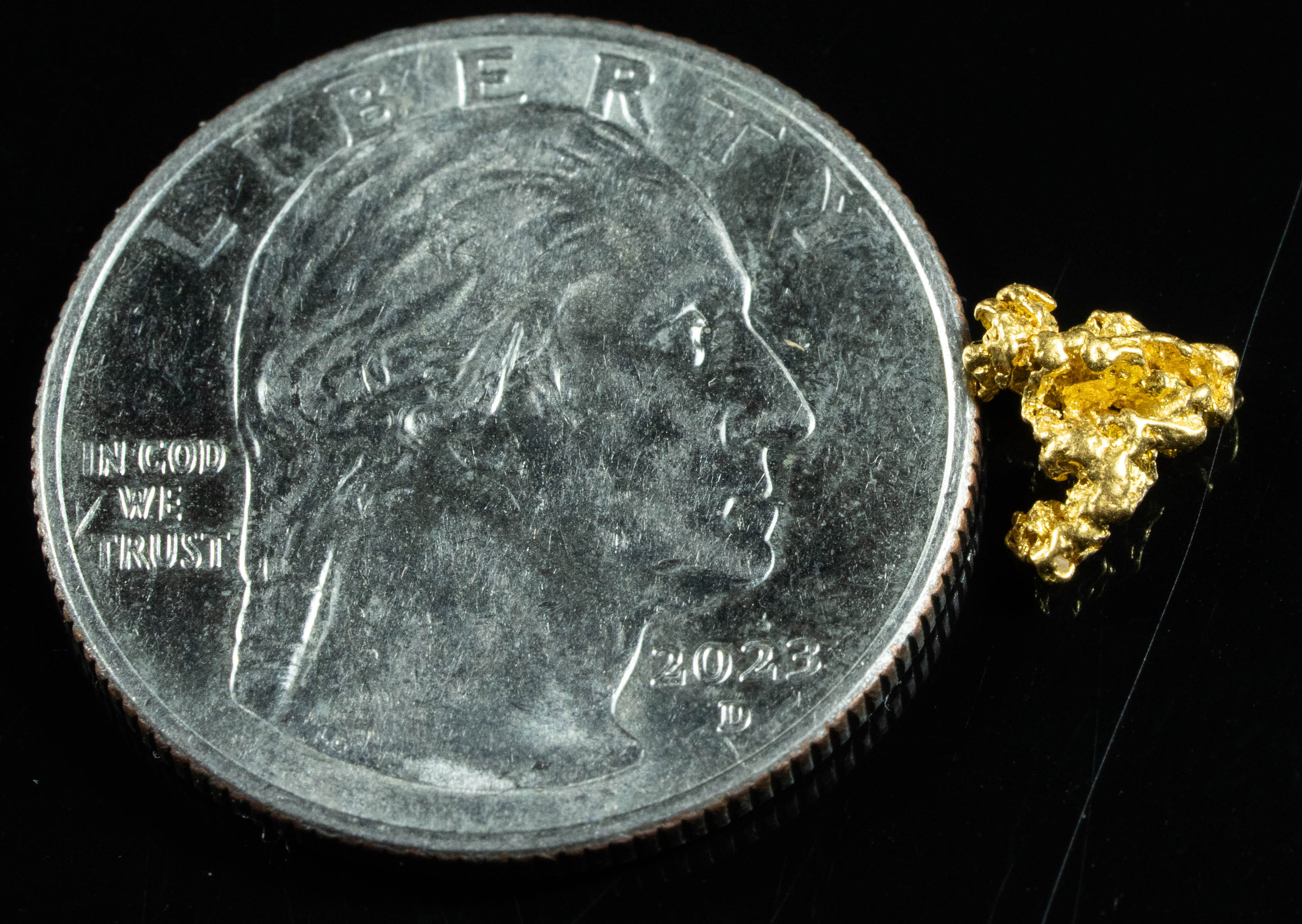 #829 Natural Gold Nugget Australian .42 Grams Genuine