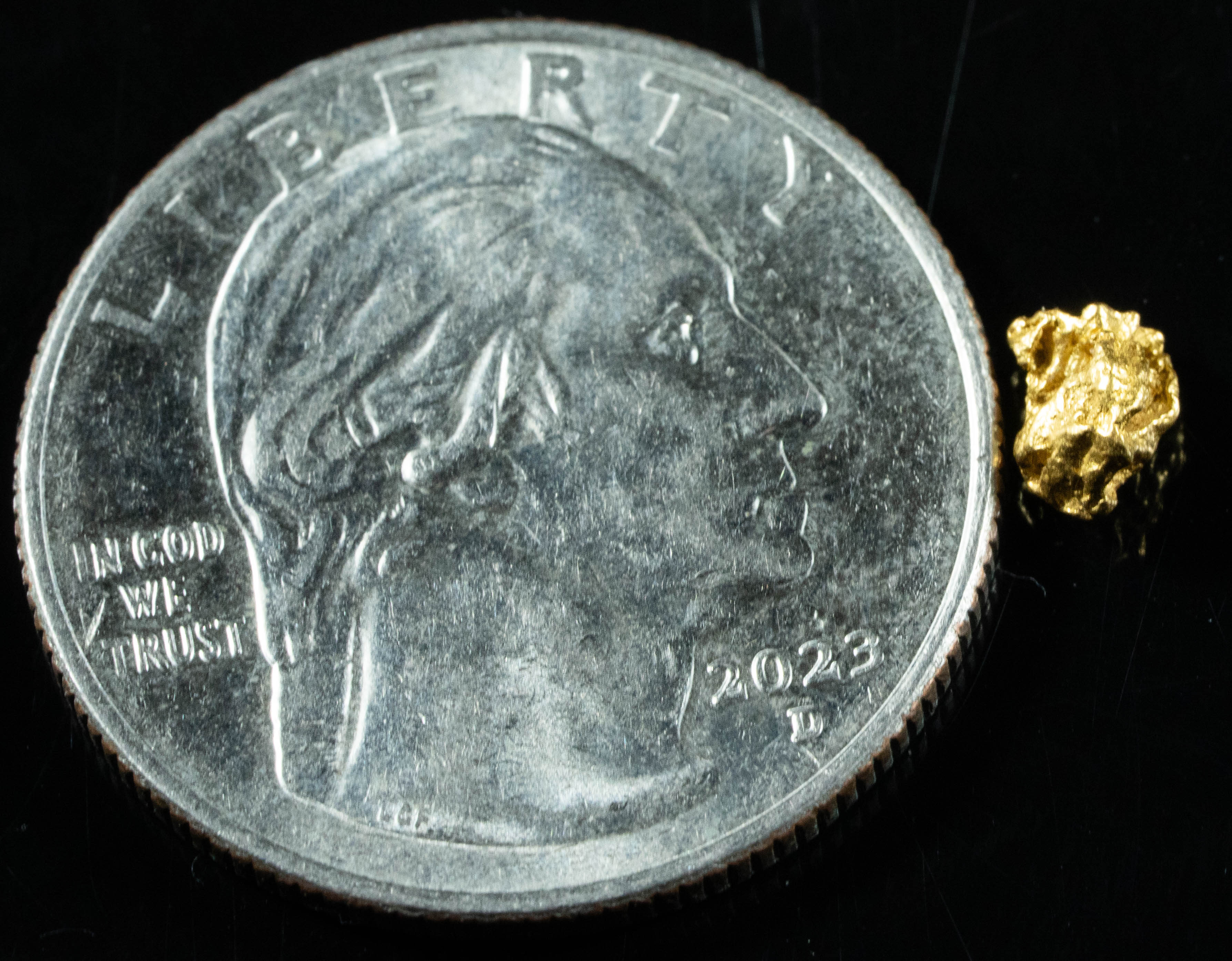 #721 Natural Gold Nugget Australian .46 Grams Genuine