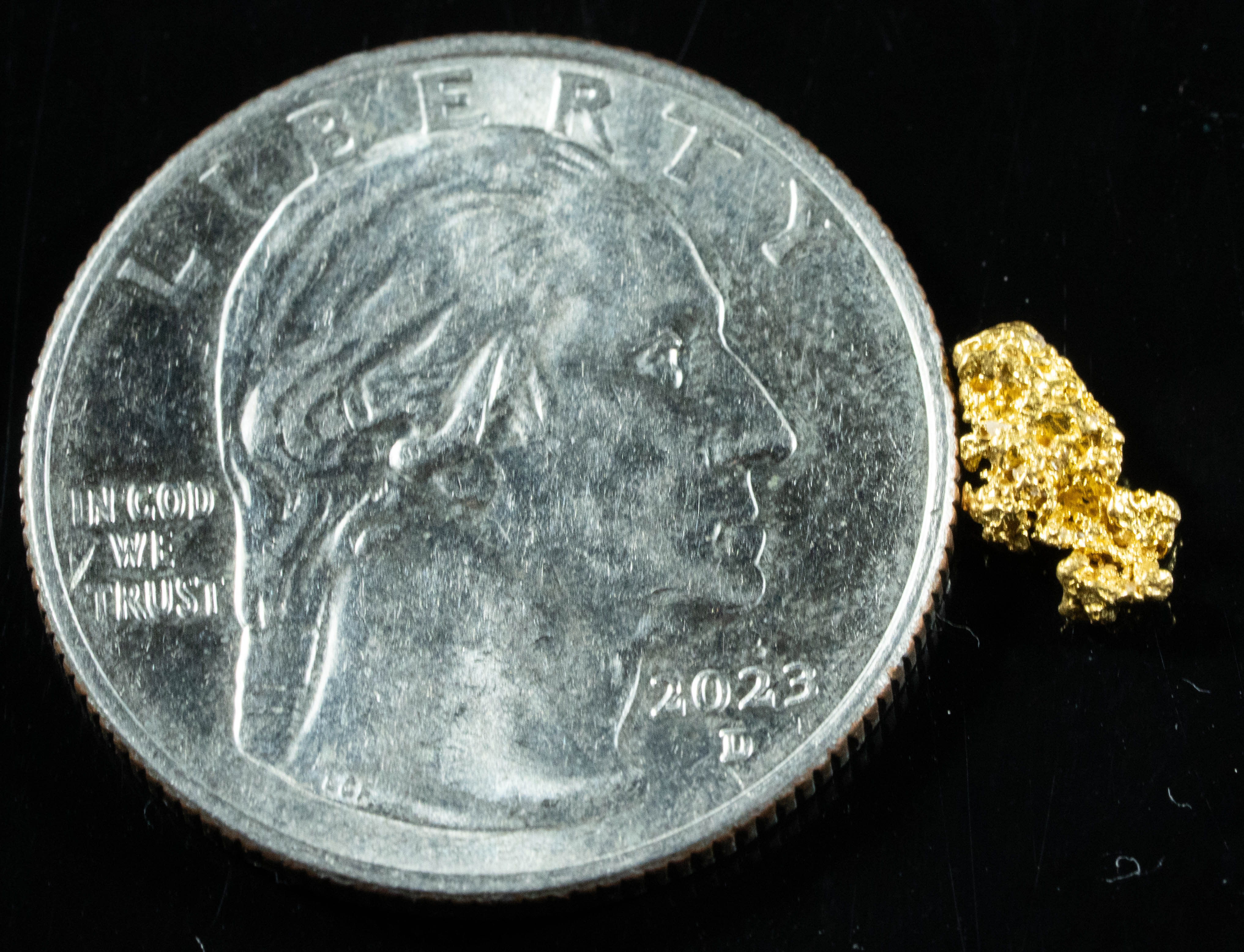 #732 Natural Gold Nugget Australian .38 Grams Genuine