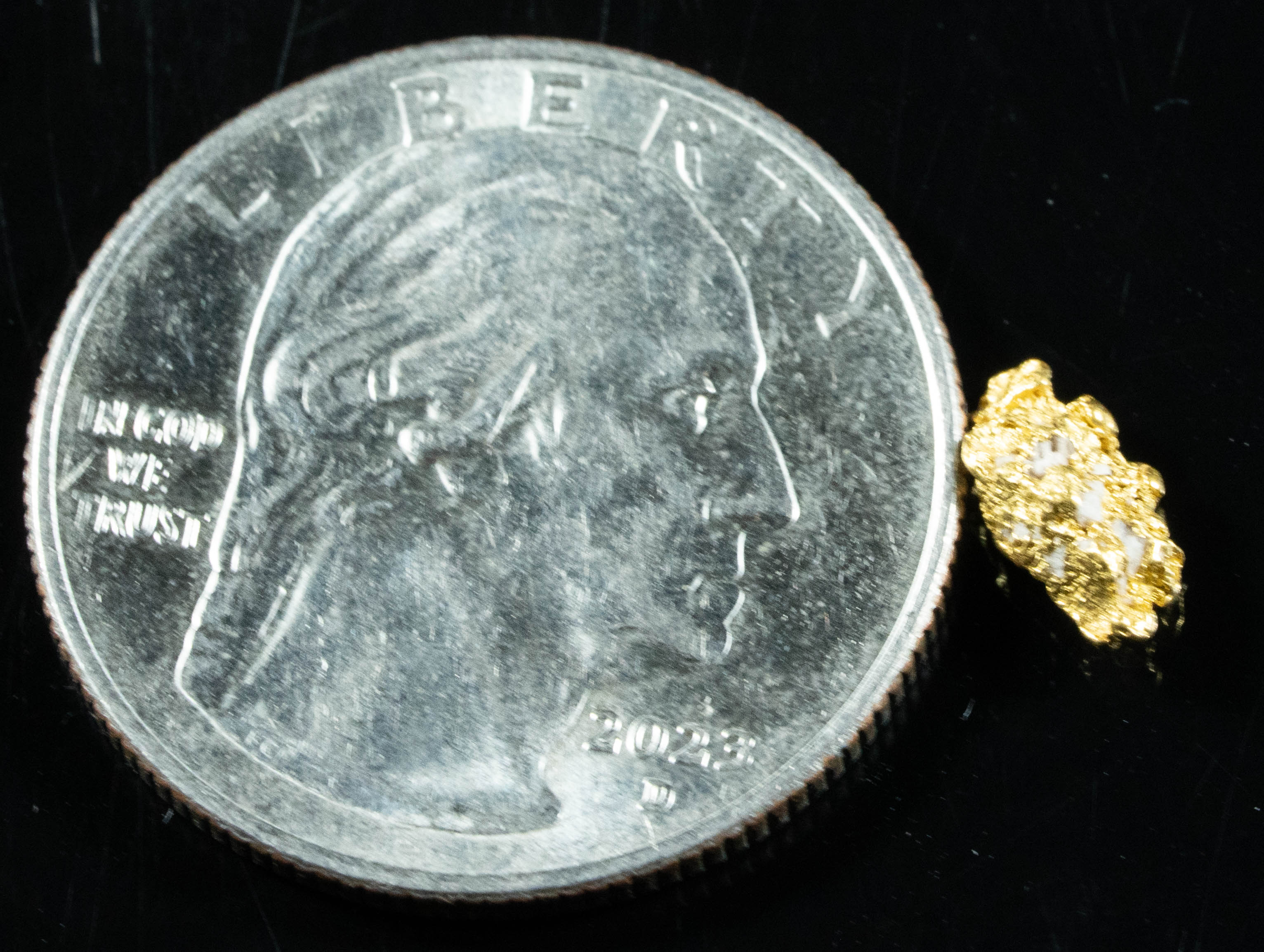#753 Natural Gold Nugget Australian .42 Grams Genuine