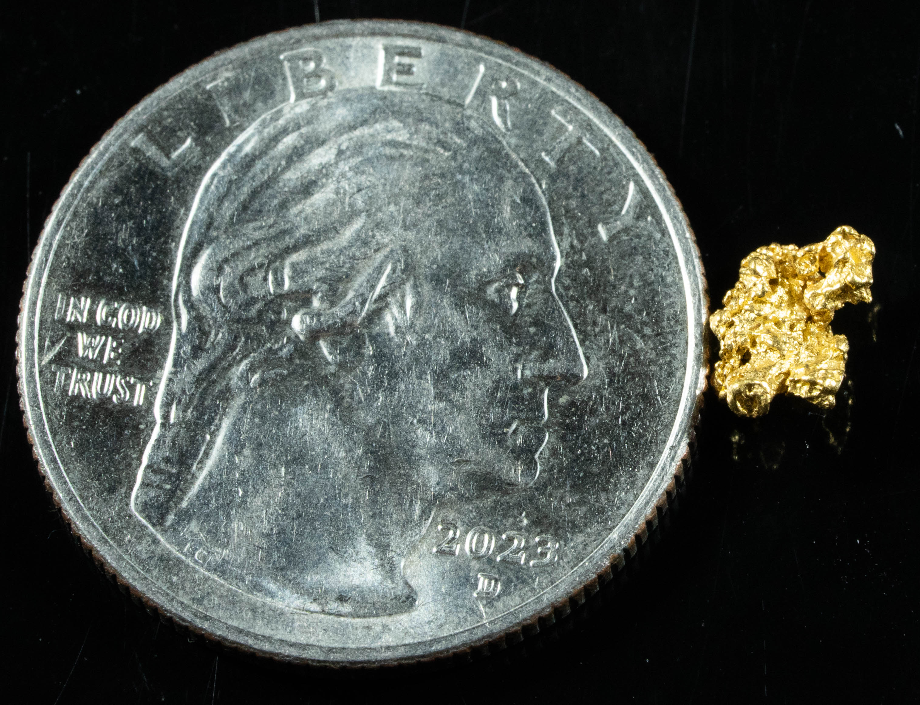 #756 Natural Gold Nugget Australian .42 Grams Genuine