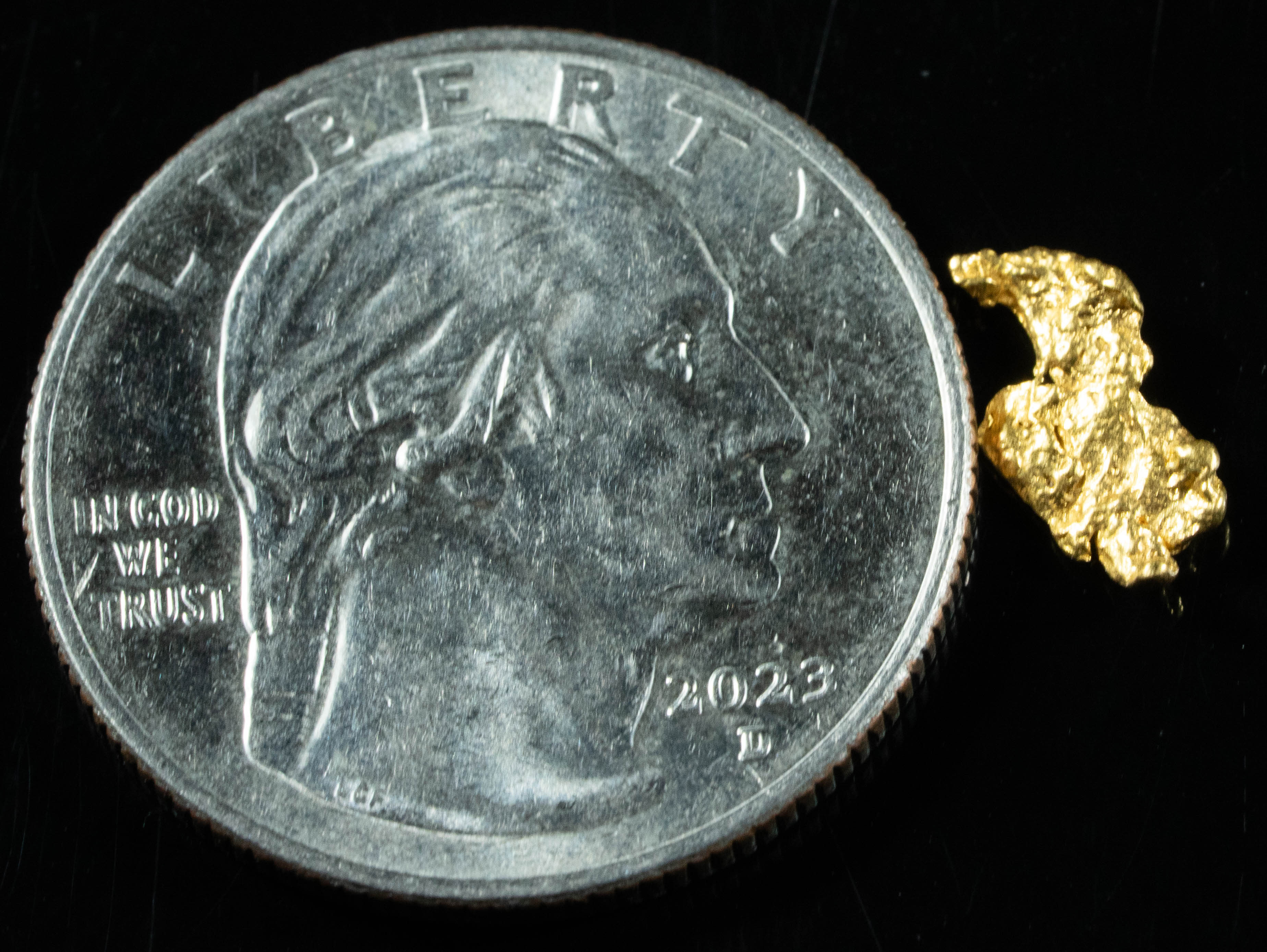 #757 Natural Gold Nugget Australian .38 Grams Genuine