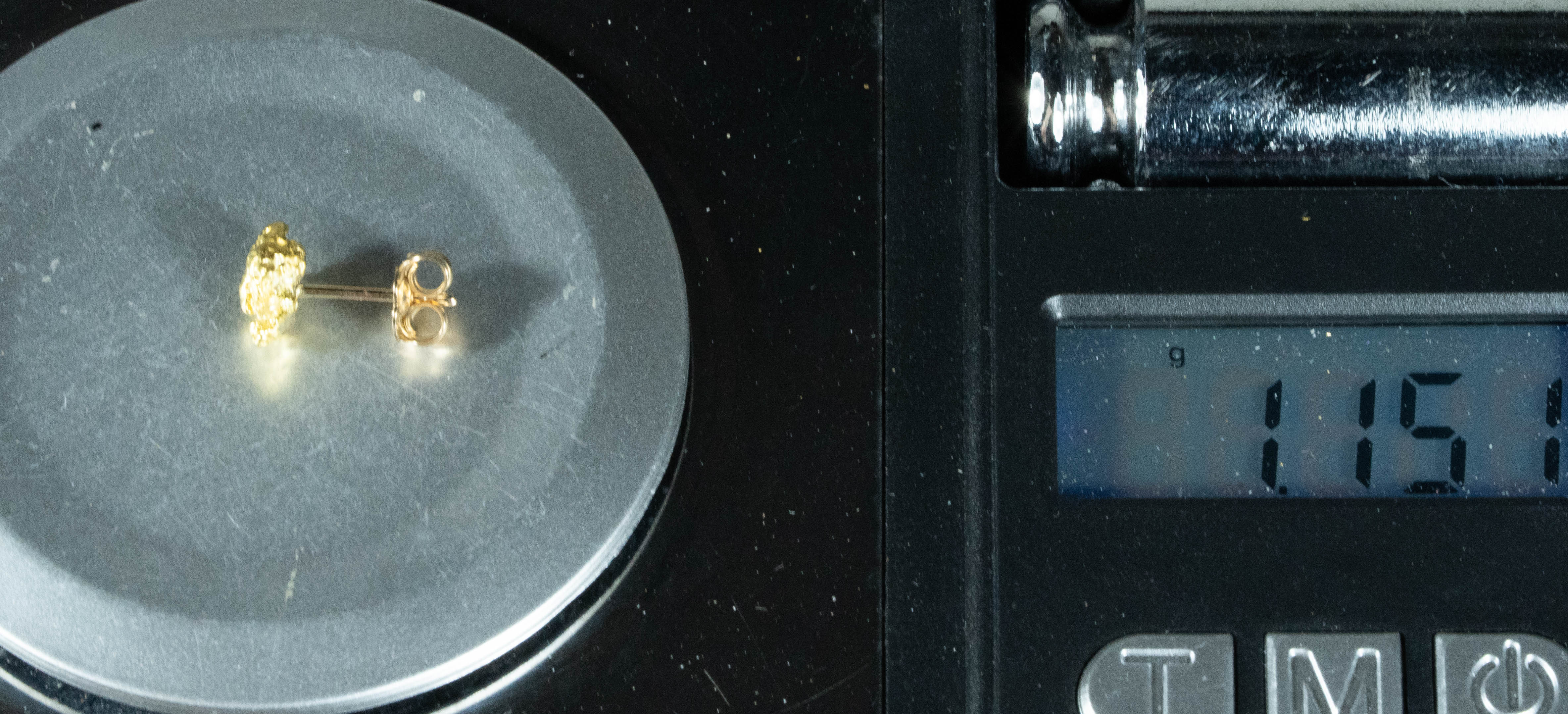 #661 Alaskan-Yukon BC Natural Gold Nugget Single Earring 1.15 Grams