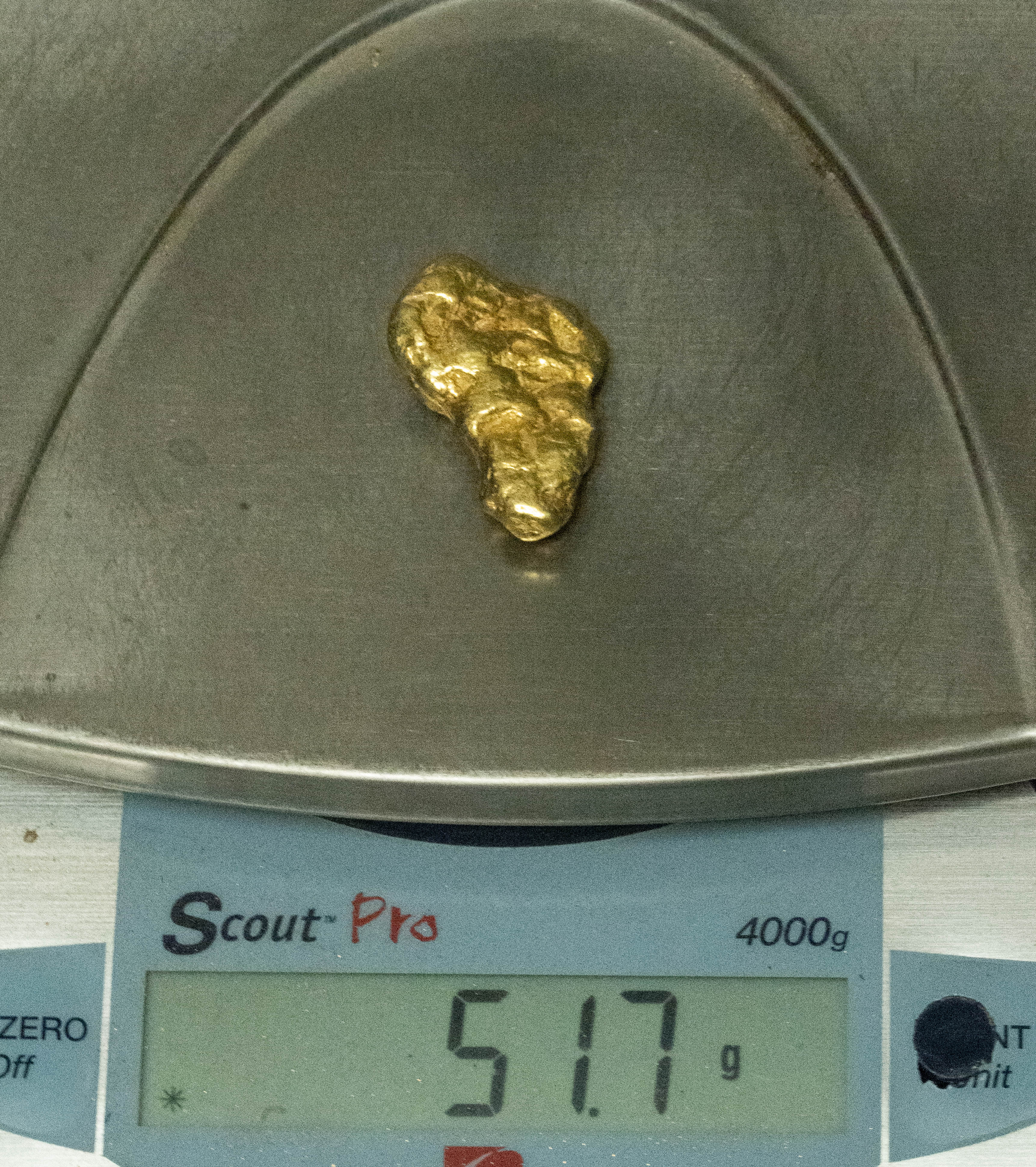 Large Alaskan BC Gold Nugget Genuine 51.70 Grams 1.66 Troy Ounces
