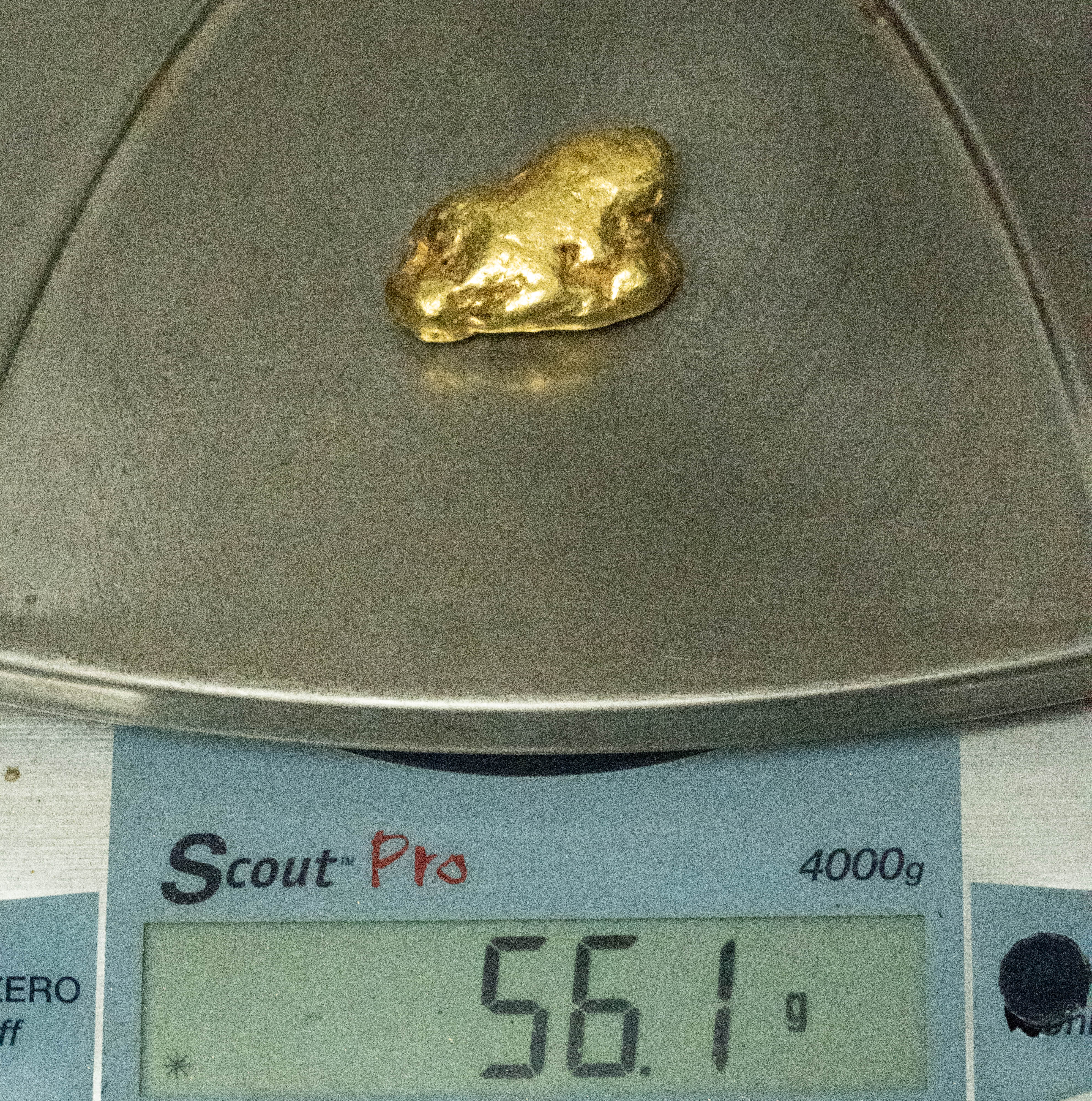 Large Alaskan BC Gold Nugget Genuine 56.10 Grams 1.80 Troy Ounces