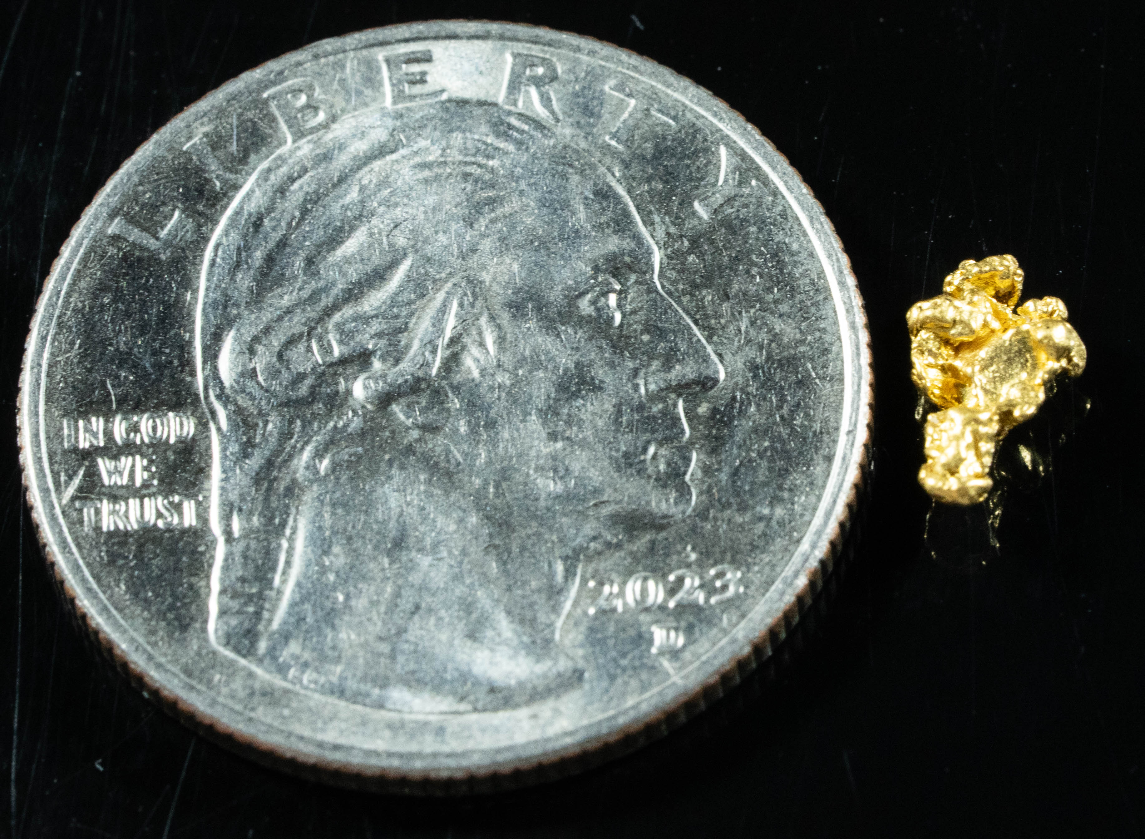 #821 Natural Gold Nugget Australian .54 Grams Genuine