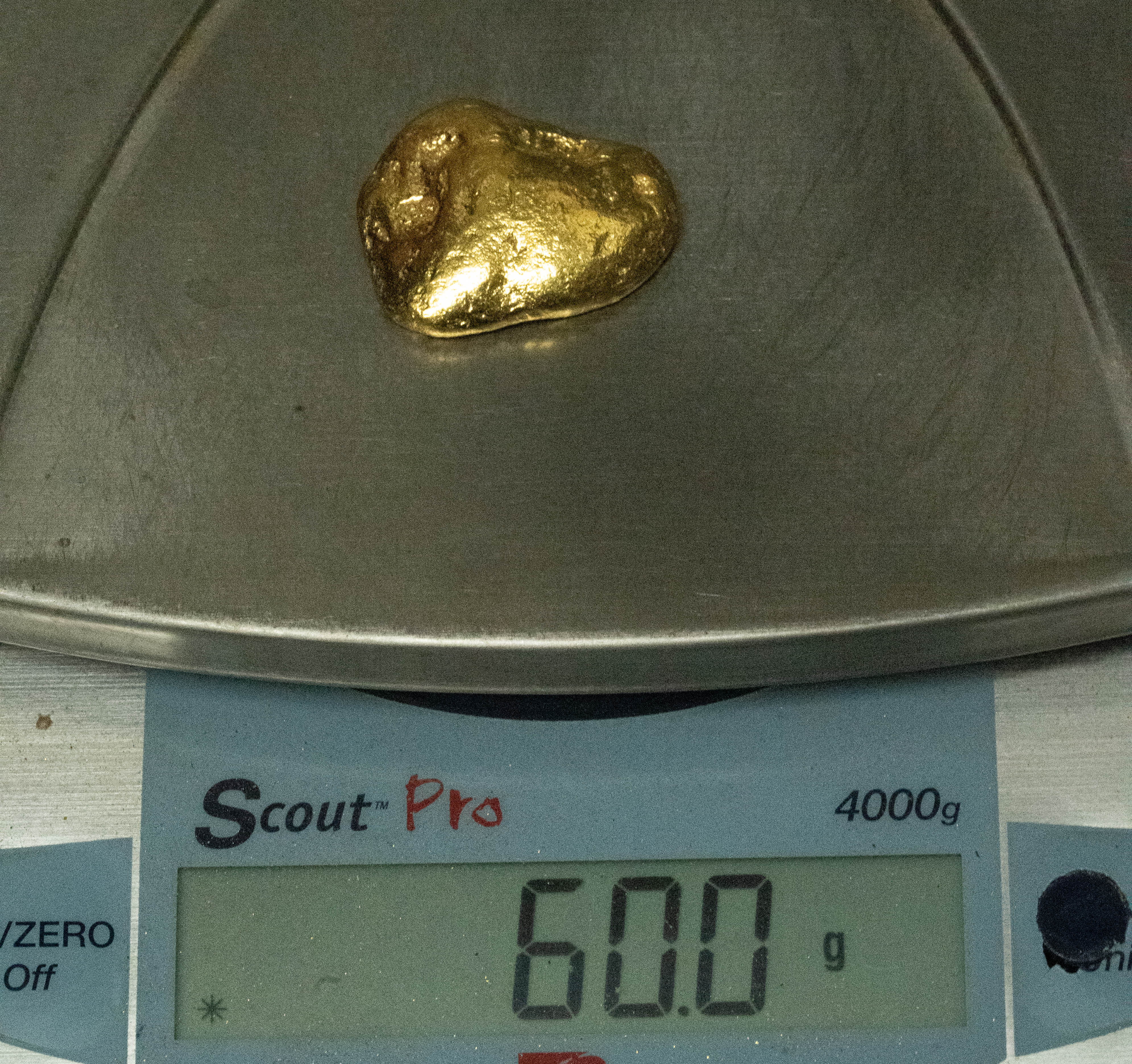 Large Alaskan BC Gold Nugget Genuine 60.00 Grams 1.92 Troy Ounces