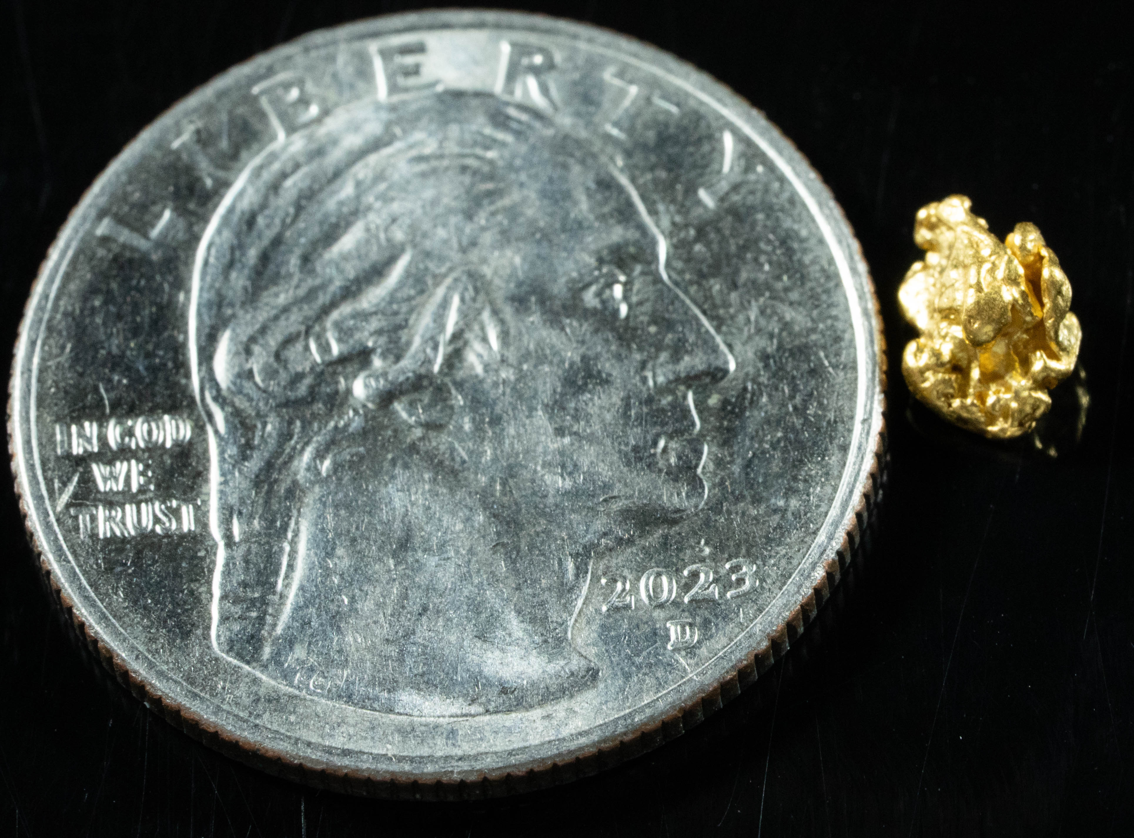 #823 Natural Gold Nugget Australian .66 Grams Genuine
