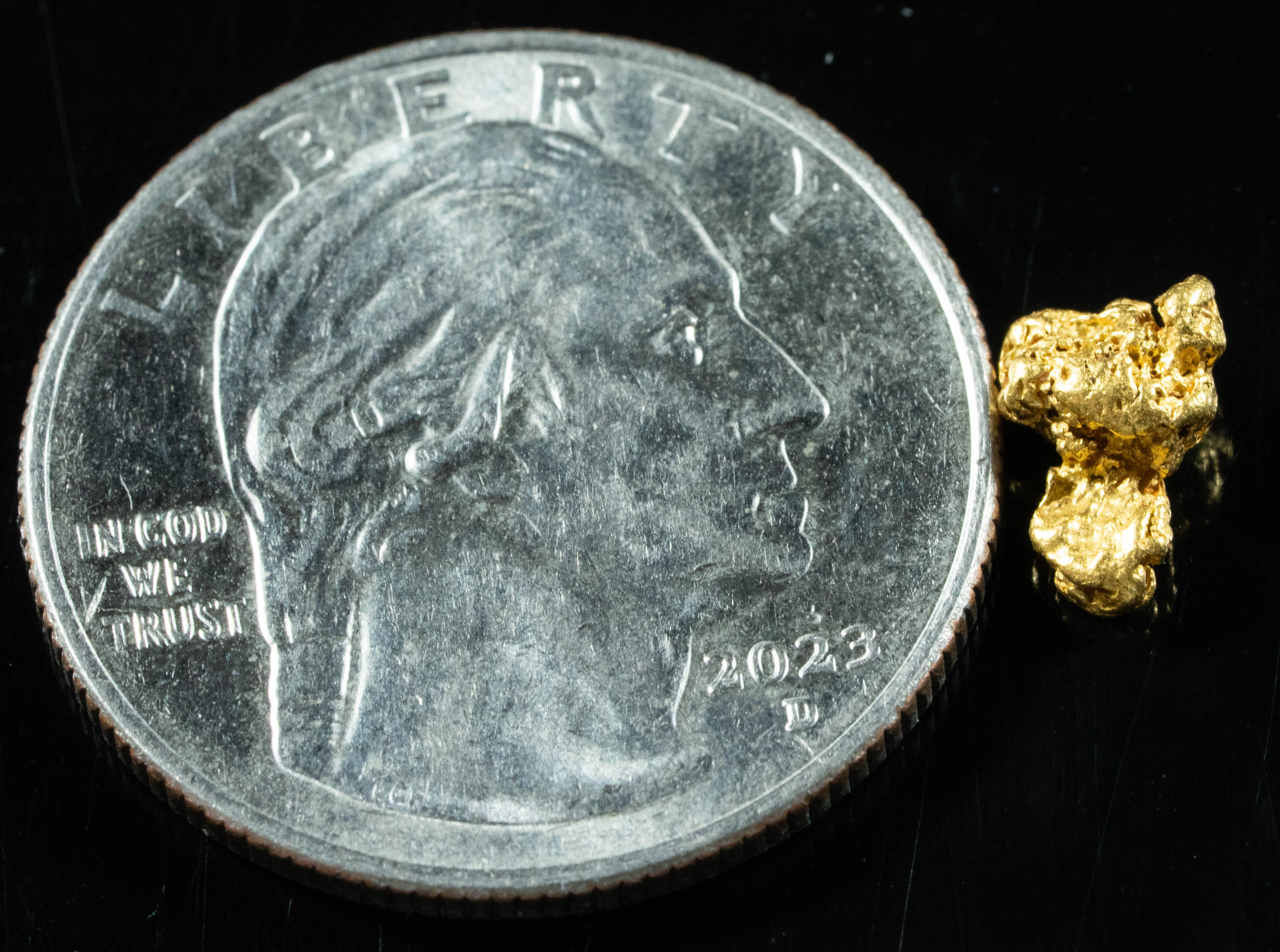#793 Natural Gold Nugget Australian .64 Grams Genuine
