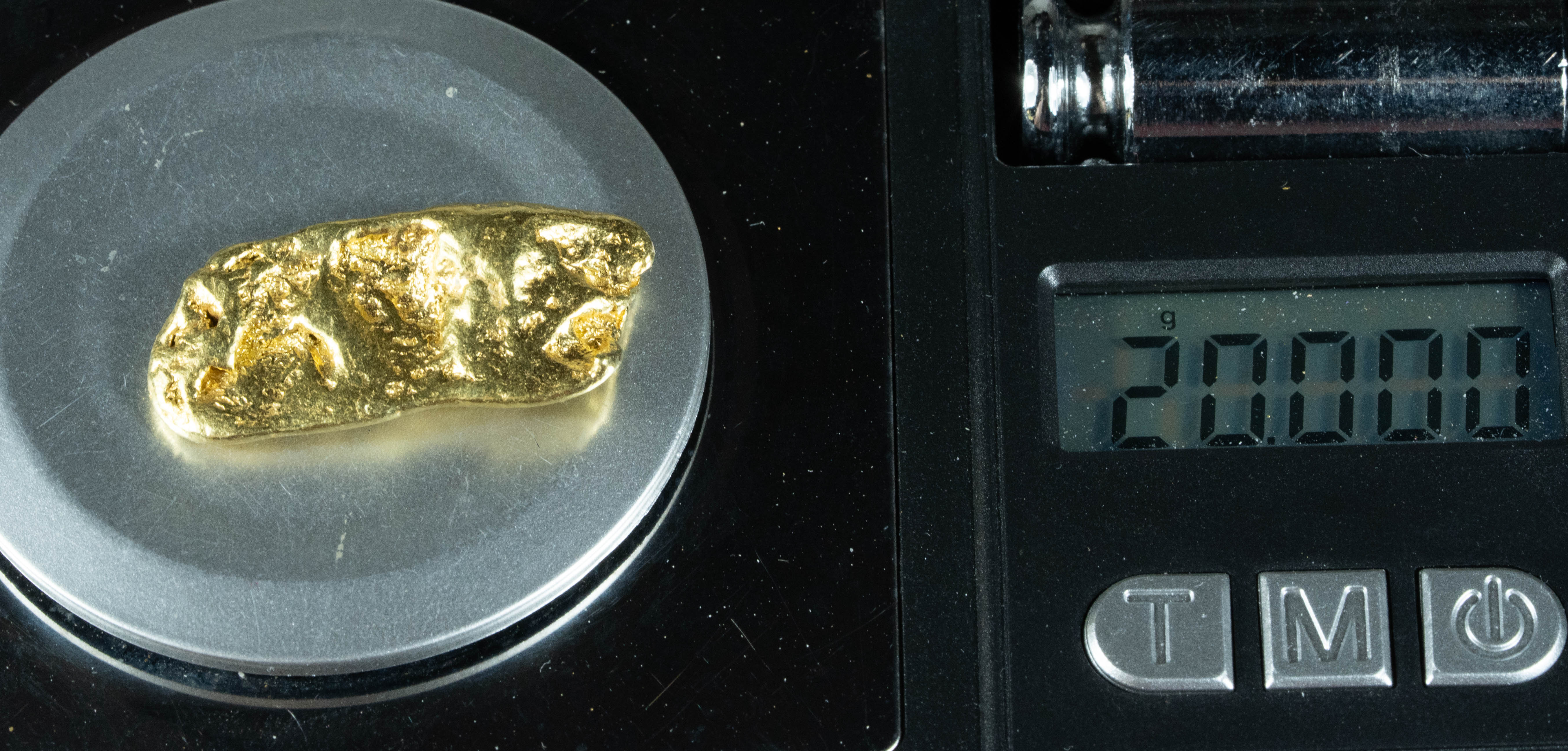 #387 Alaskan BC Natural Gold Nugget 20.00 Grams Genuine
