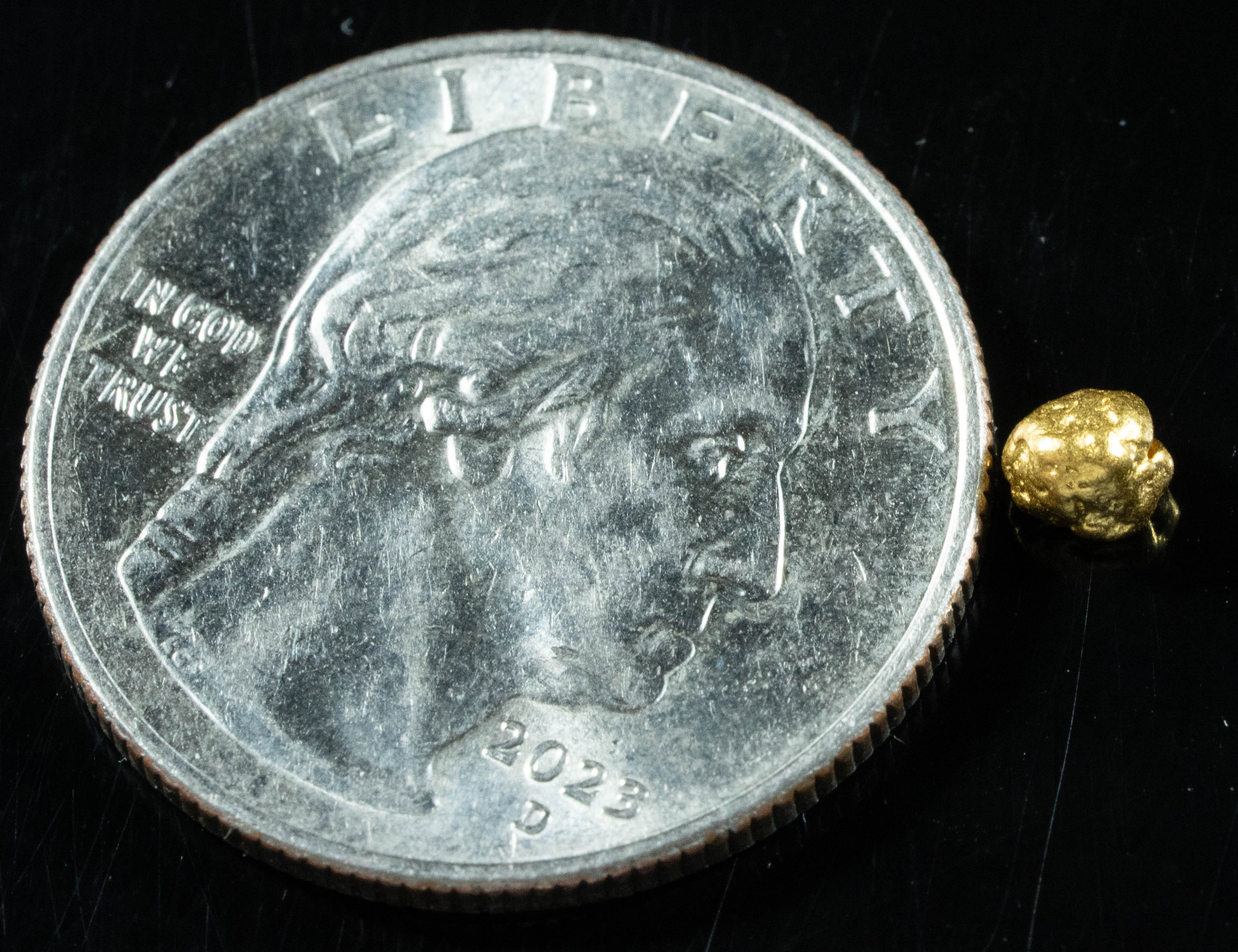 #807 Natural Gold Nugget Australian .43 Grams Genuine