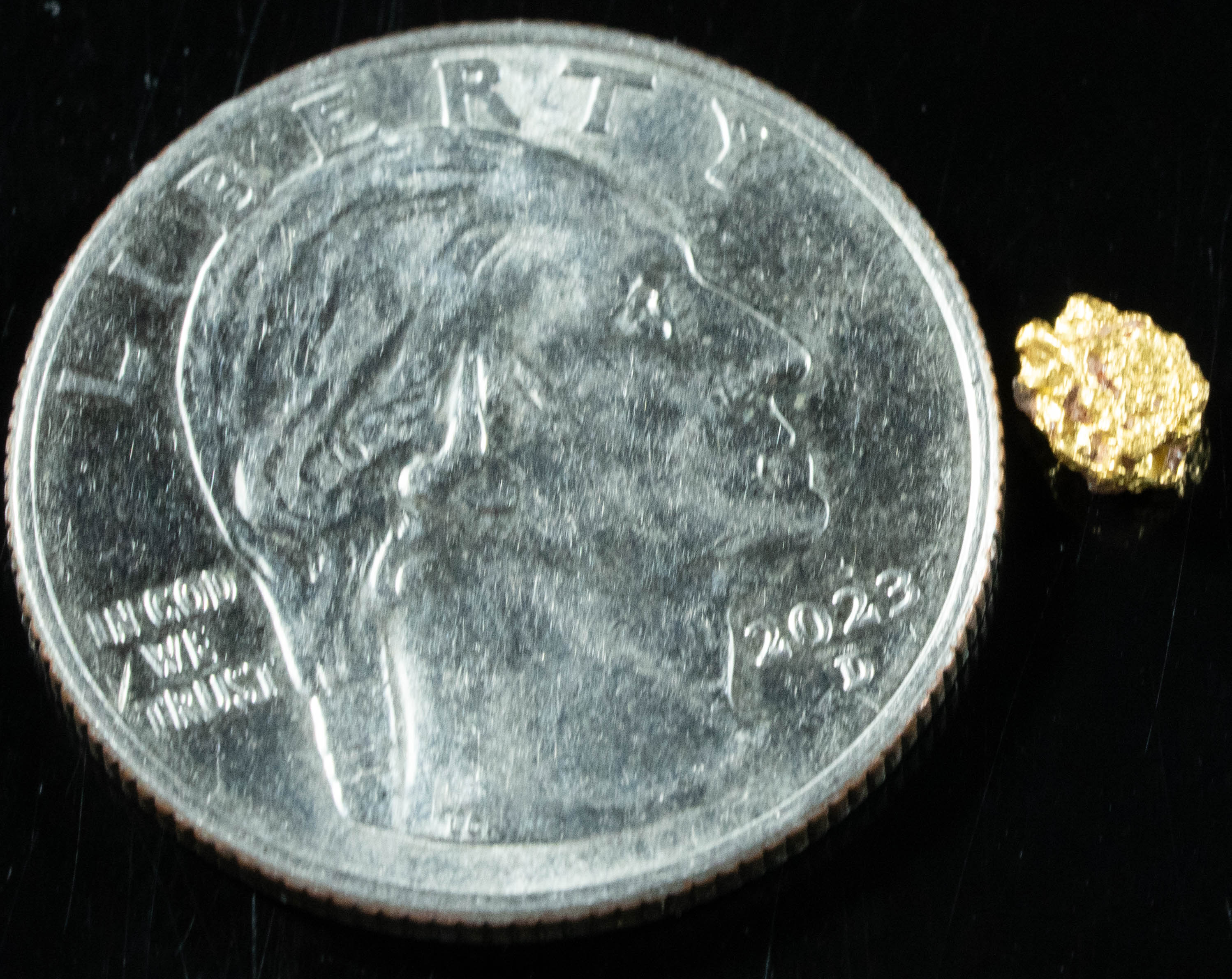 #809 Natural Gold Nugget Australian .35 Grams Genuine