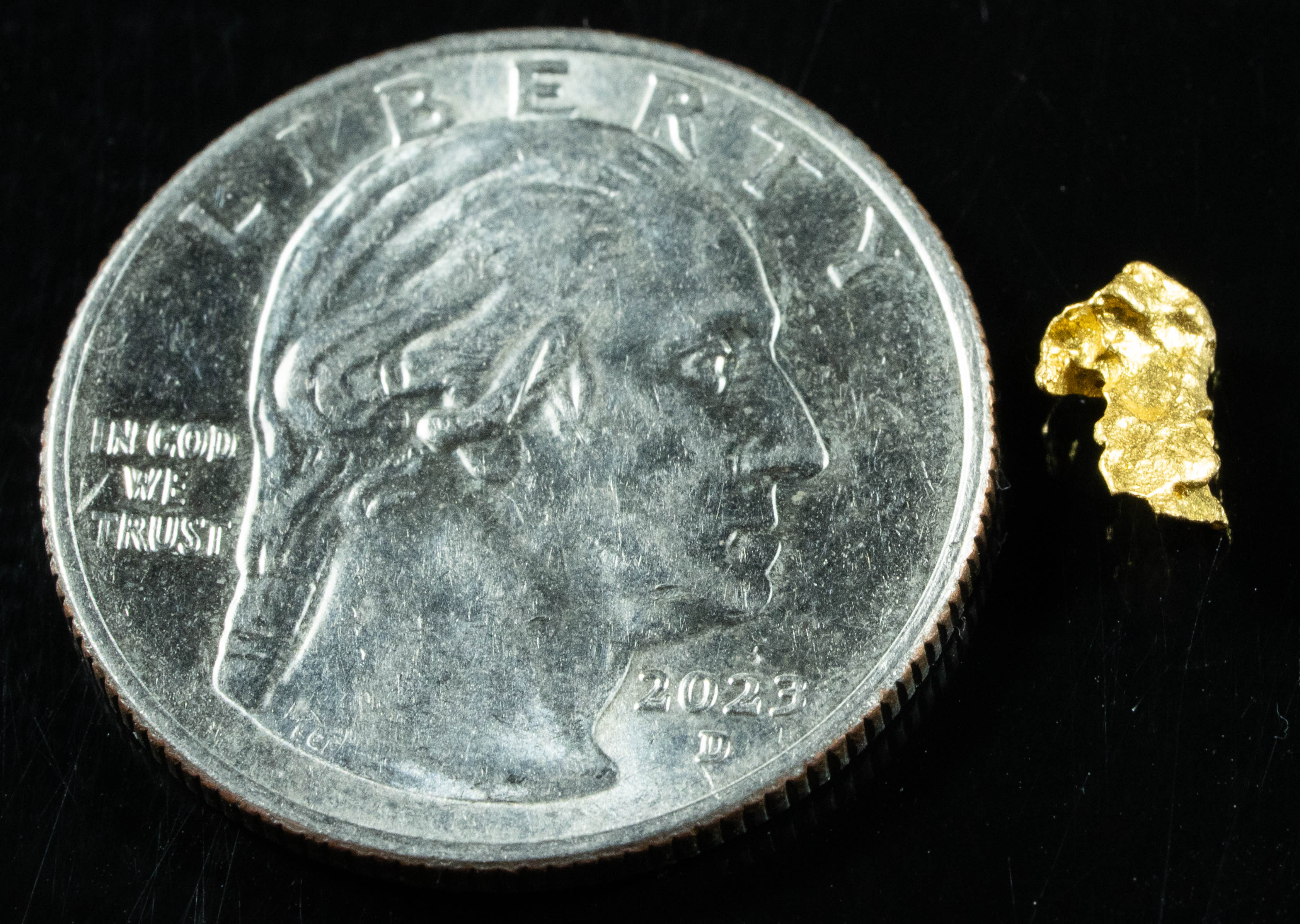 #826 Natural Gold Nugget Australian .44 Grams Genuine