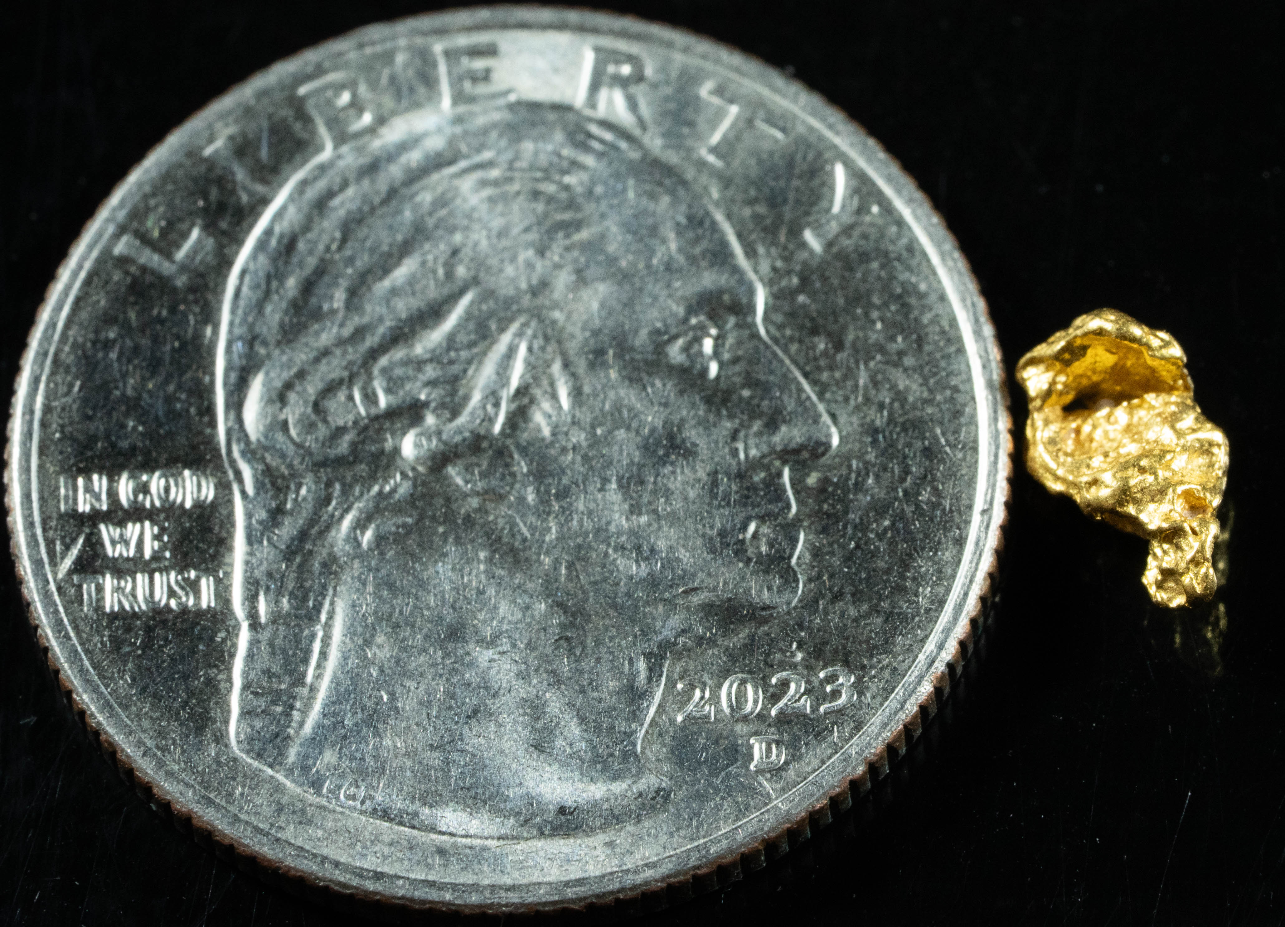 #834 Natural Gold Nugget Australian .54 Grams Genuine