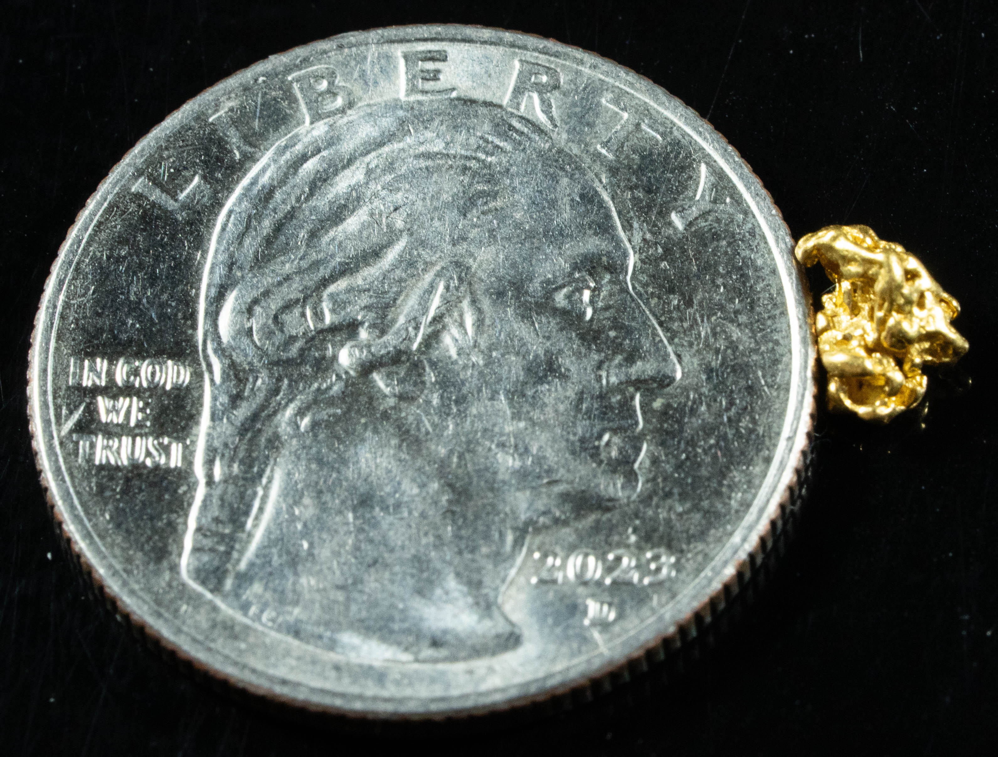 #836 Natural Gold Nugget Australian .44 Grams Genuine