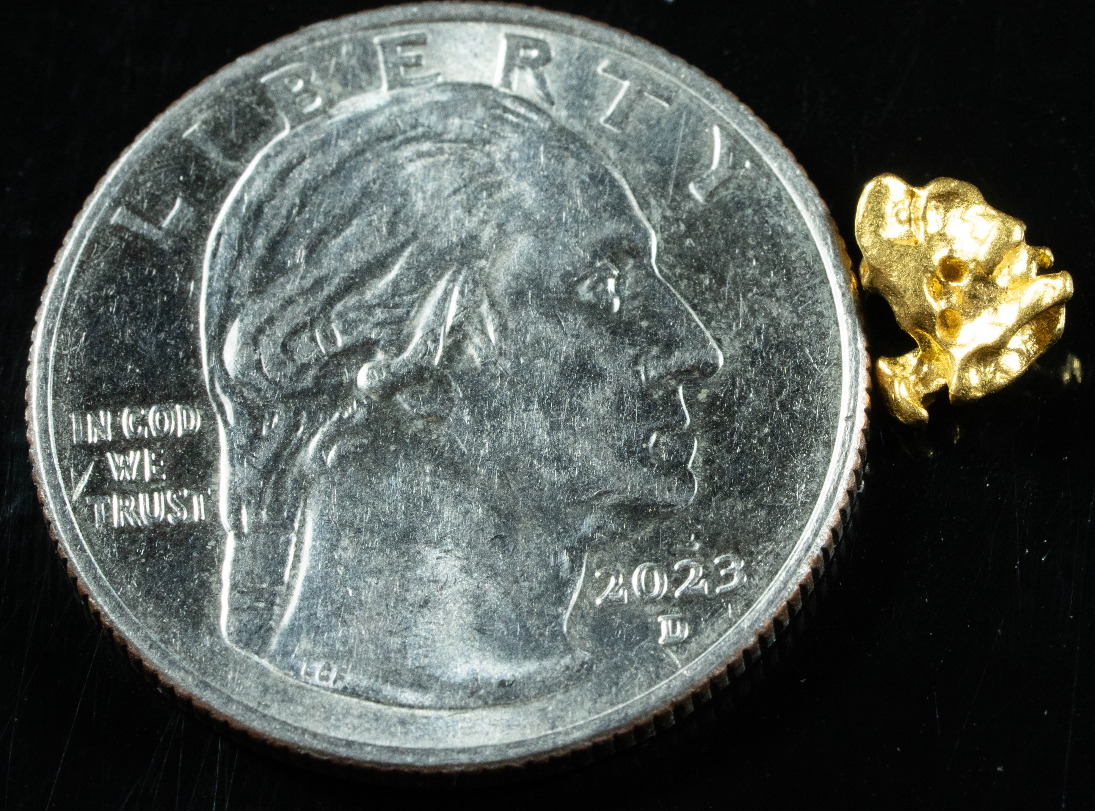 #838 Natural Gold Nugget Australian .85 Grams Genuine
