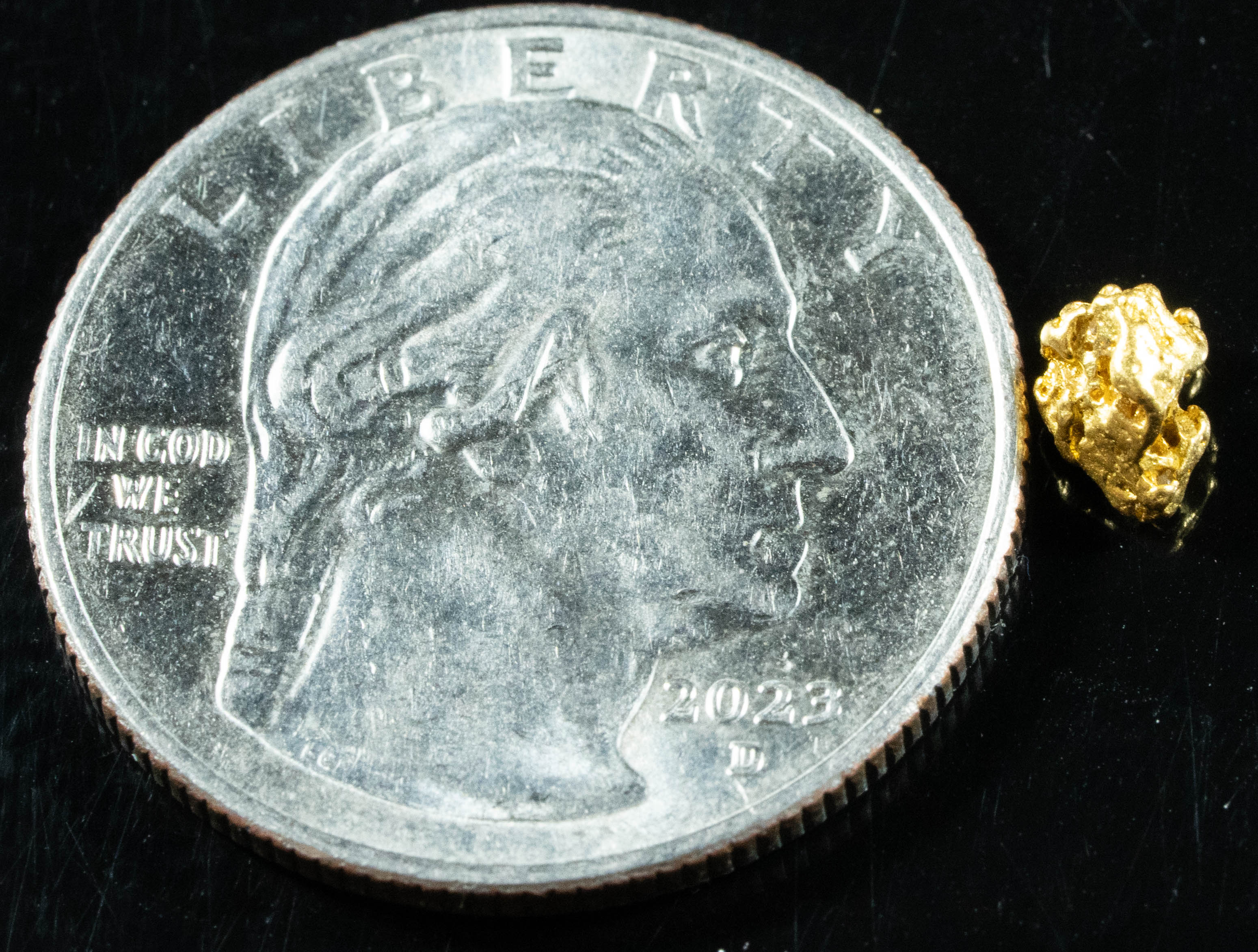 #839 Natural Gold Nugget Australian .38 Grams Genuine