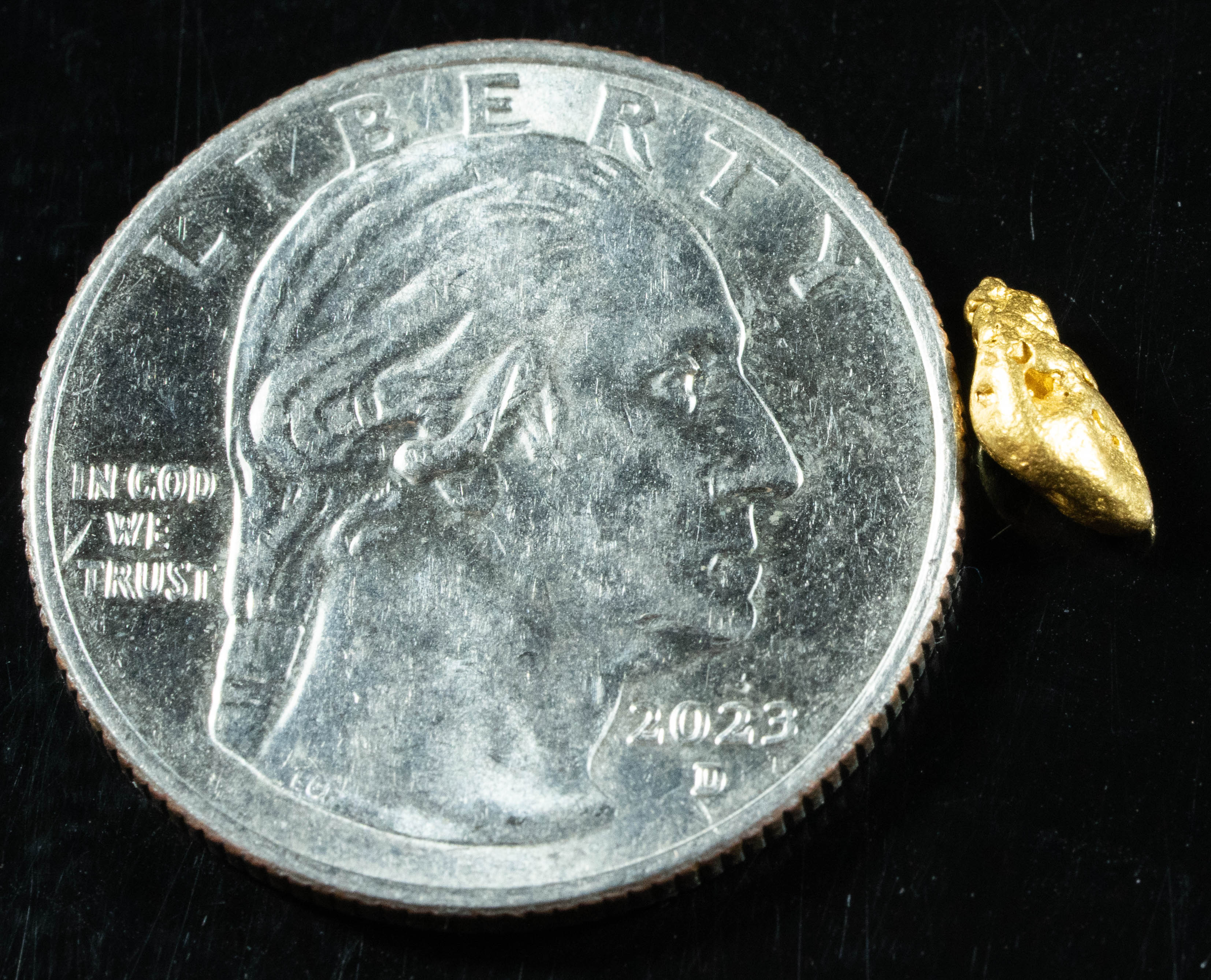 #840 Natural Gold Nugget Australian .54 Grams Genuine