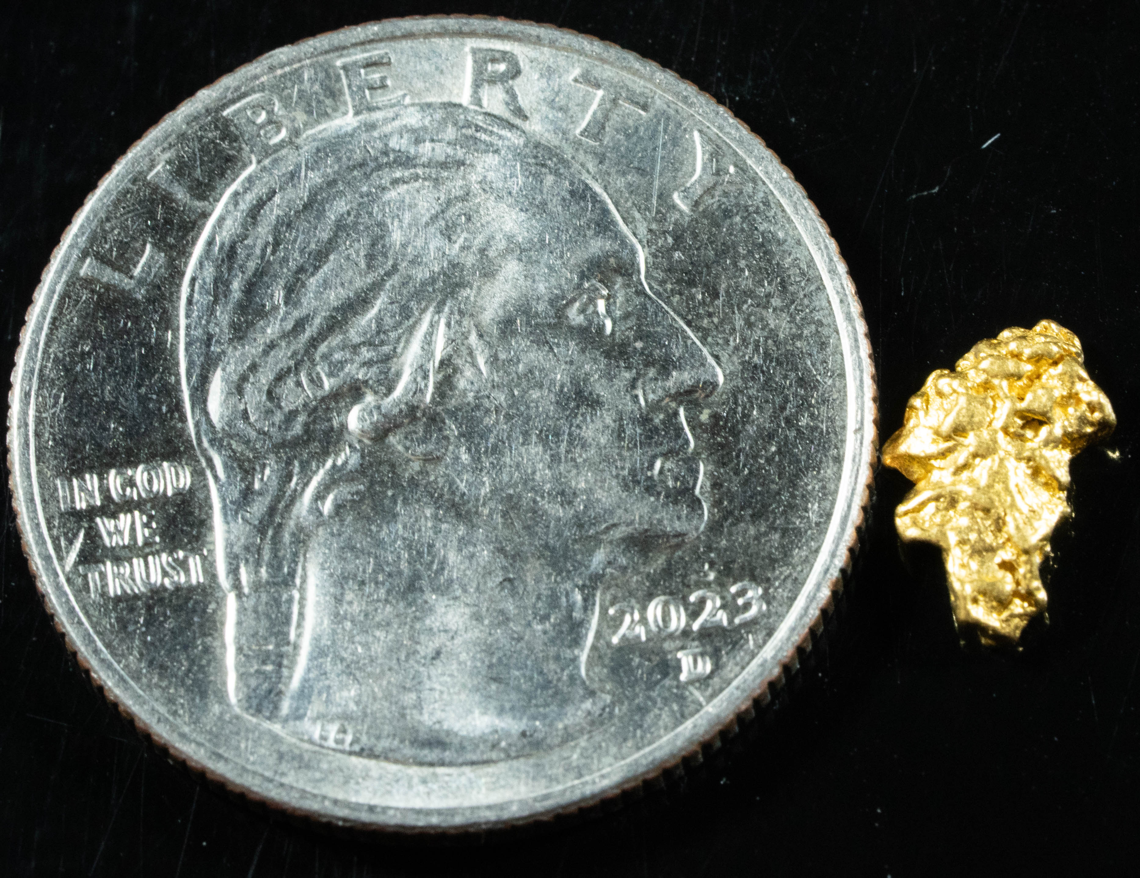 #841 Natural Gold Nugget Australian .68 Grams Genuine