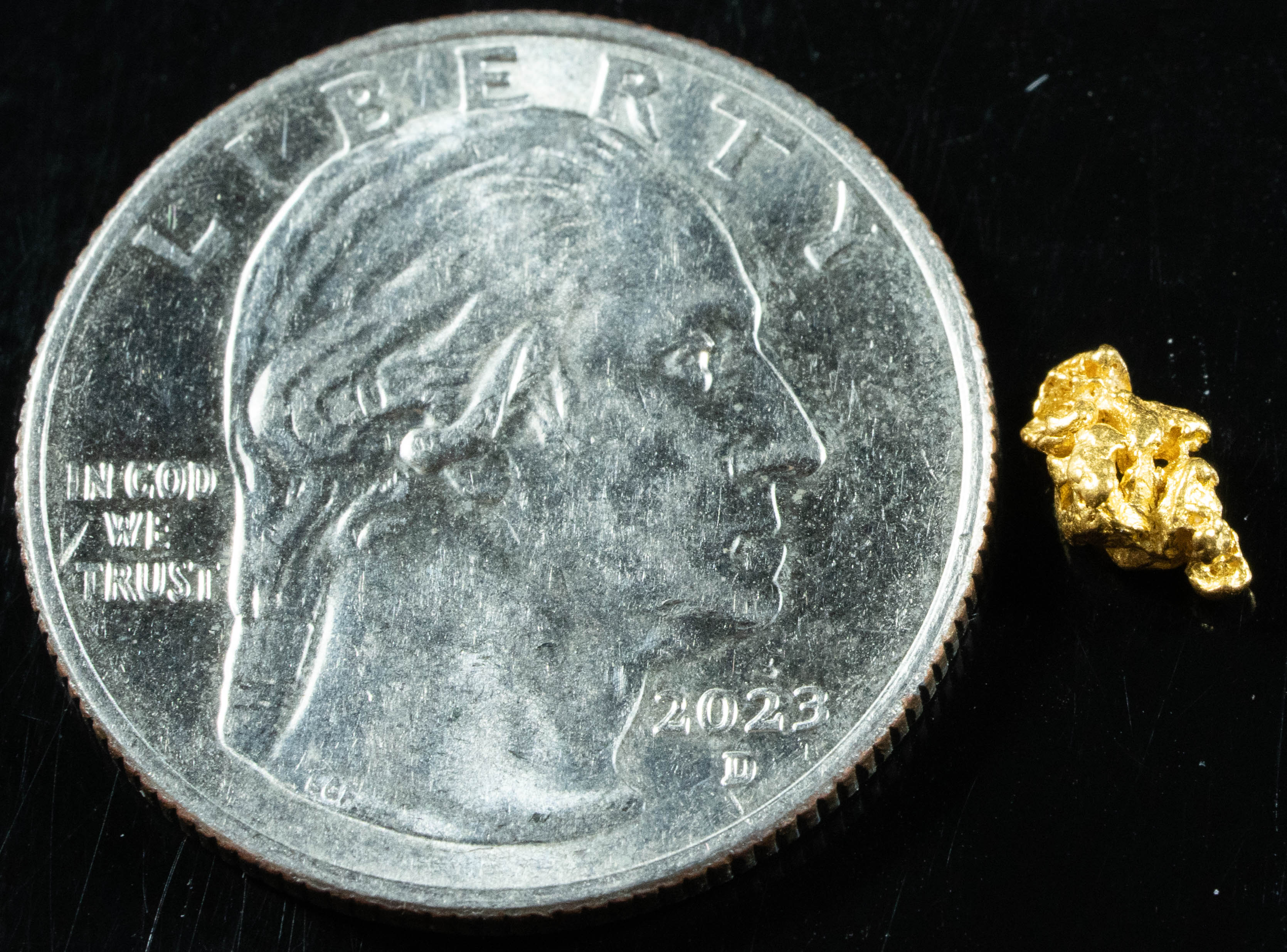 #843 Natural Gold Nugget Australian .36 Grams Genuine